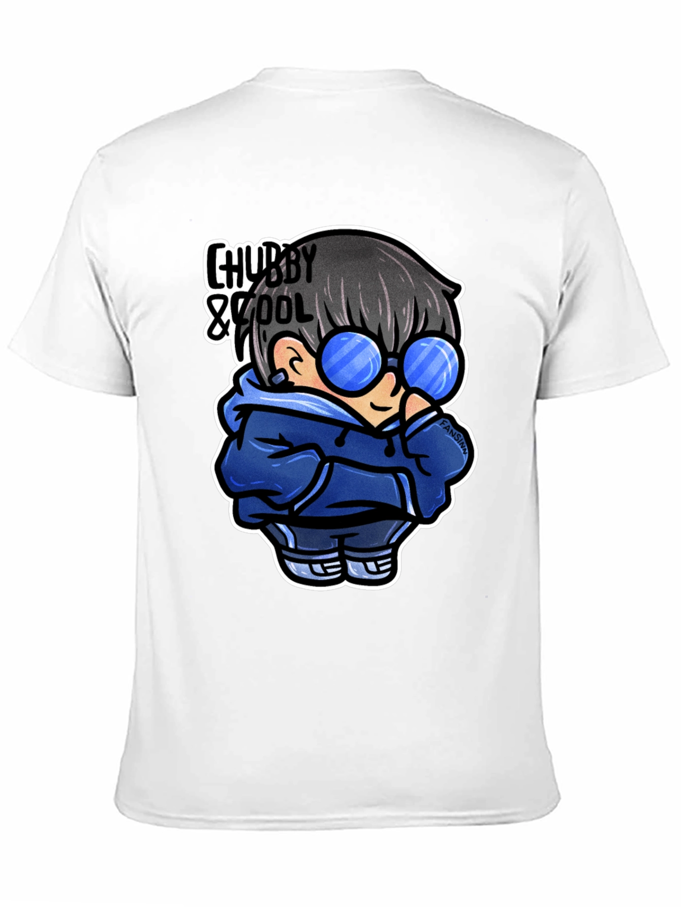 Chubby & Cool Graphic Tee - Black Cotton T-Shirt