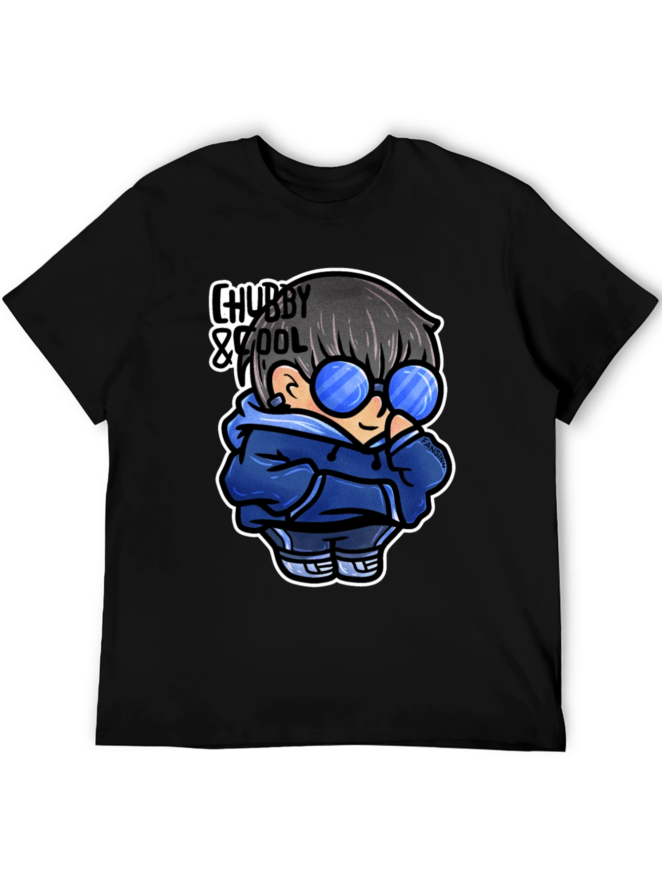 Chubby & Cool Graphic Tee - Black Cotton T-Shirt