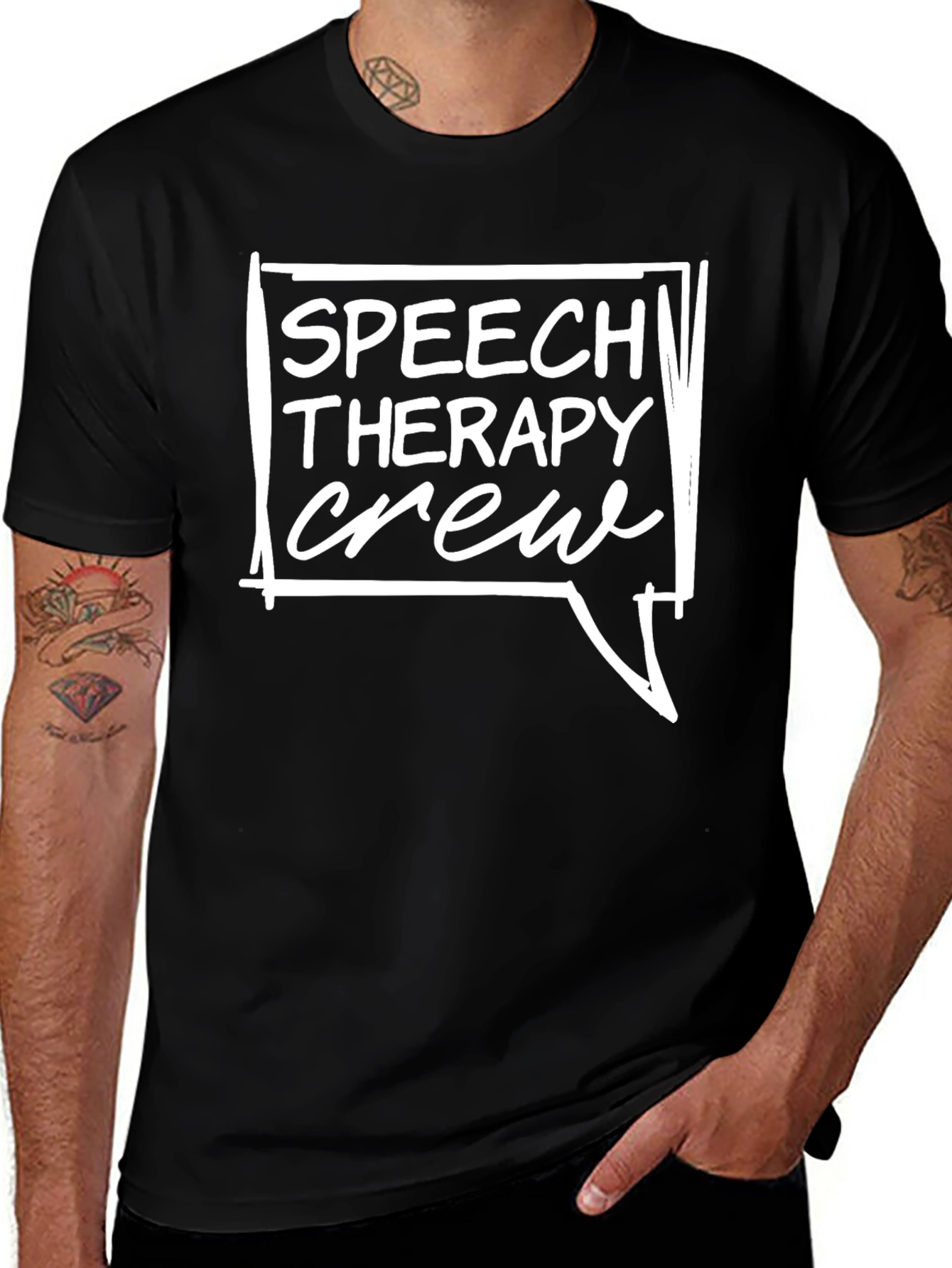Speech Therapy Crew T-Shirt - Black