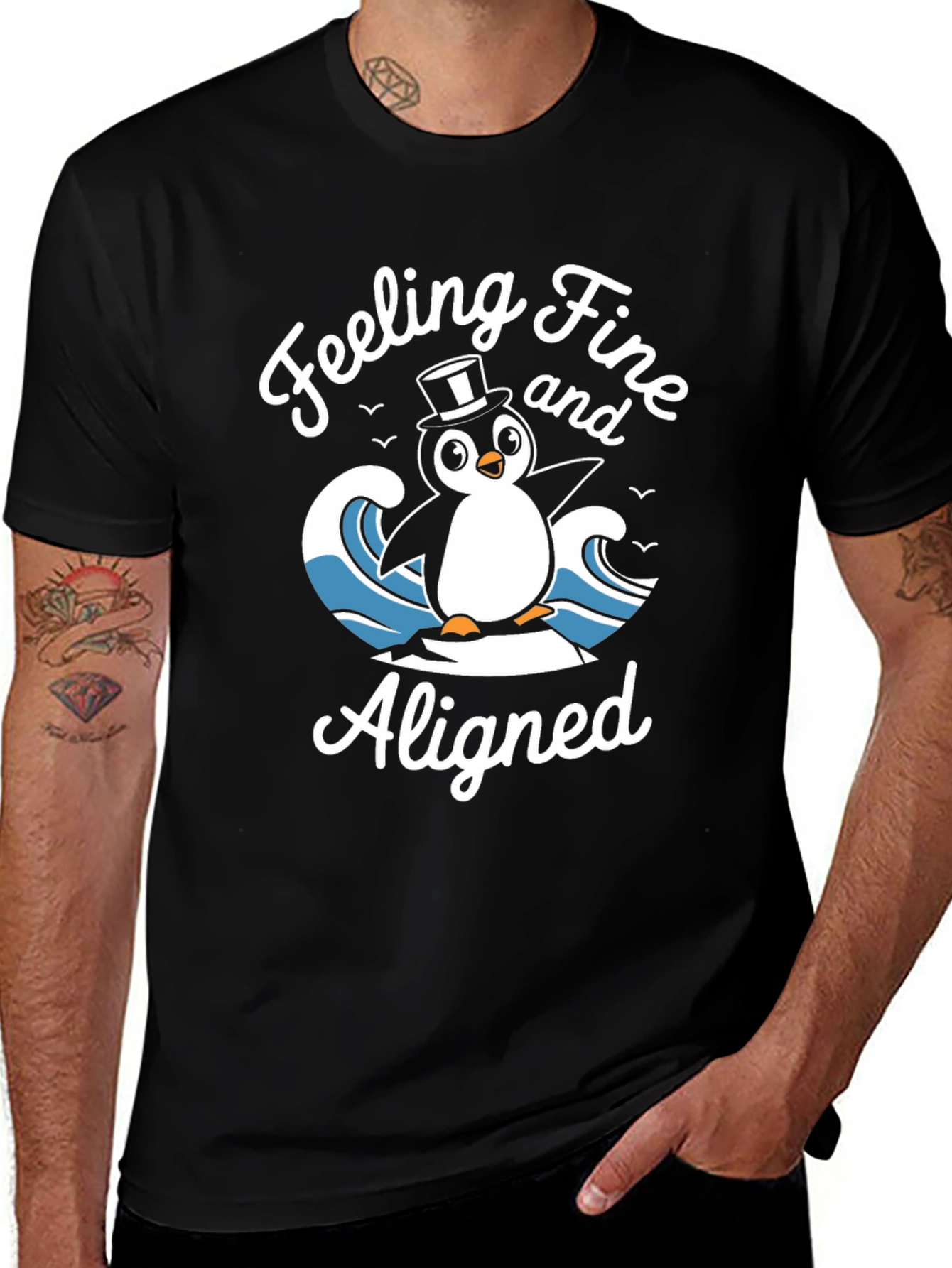 Feeling Fine Penguin T-Shirt