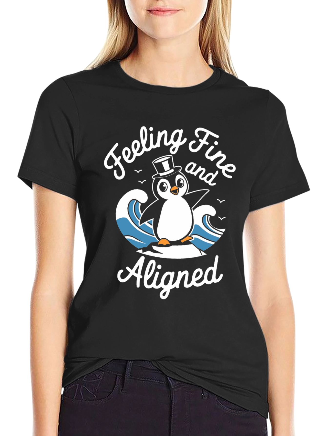 Feeling Fine Penguin T-Shirt