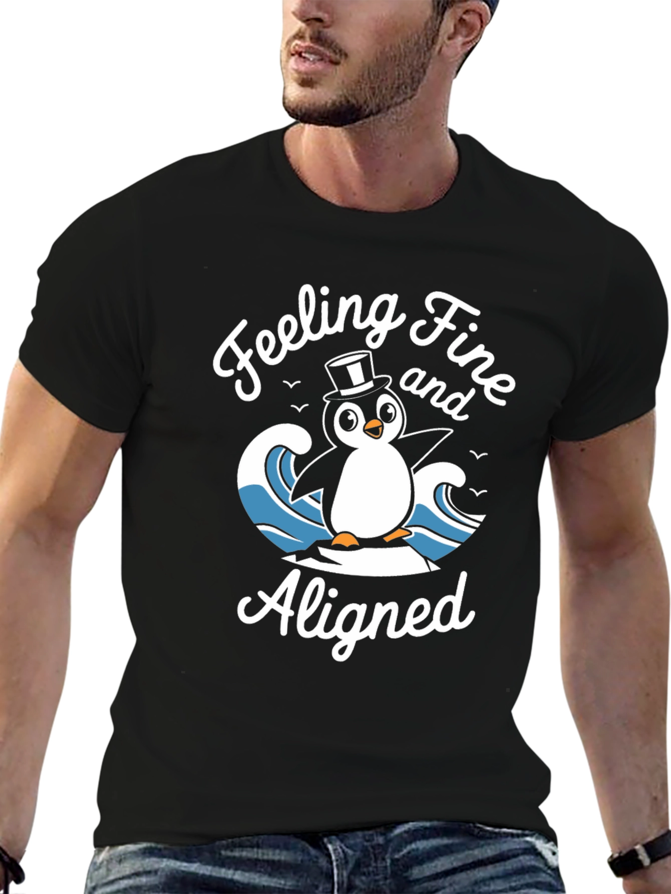 Feeling Fine Penguin T-Shirt