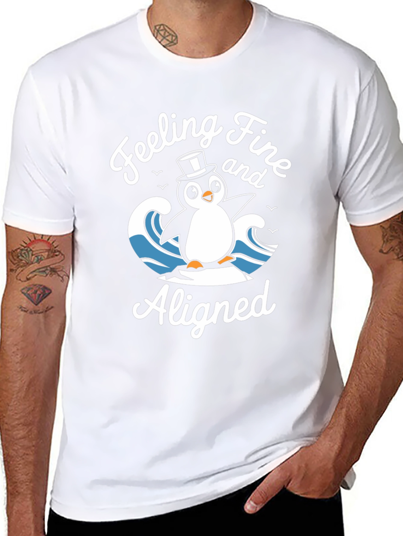Feeling Fine Penguin T-Shirt