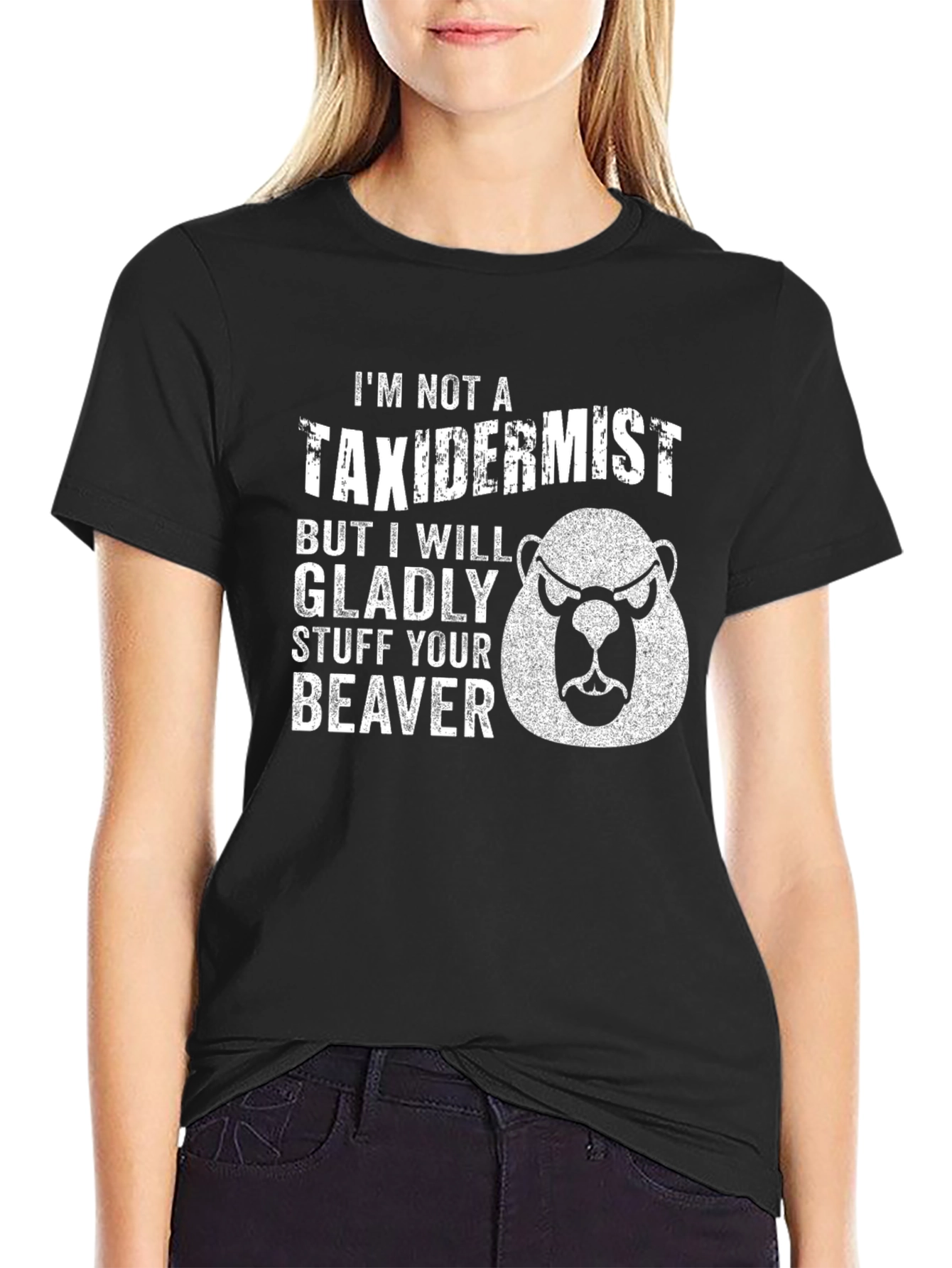 Funny Beaver Graphic Novelty T-Shirt