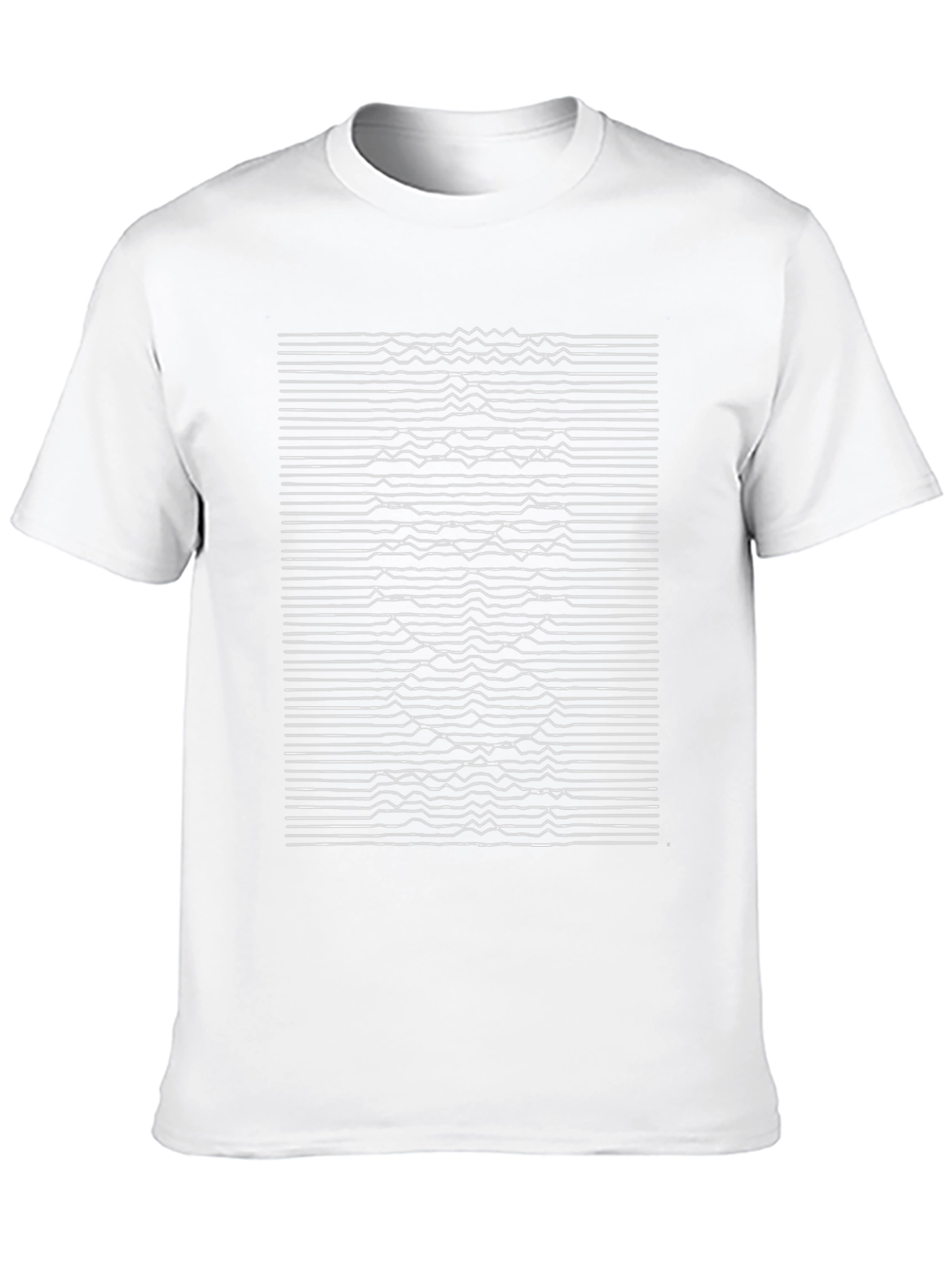 Black Graphic Tee - Unknown Pleasures Design