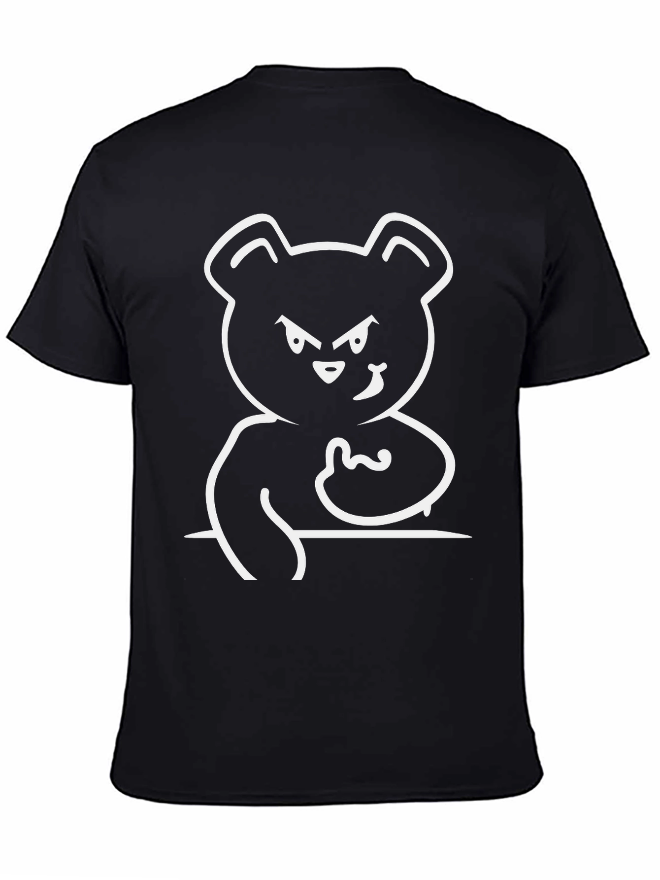 Angry Bear Graphic T-Shirt - Black