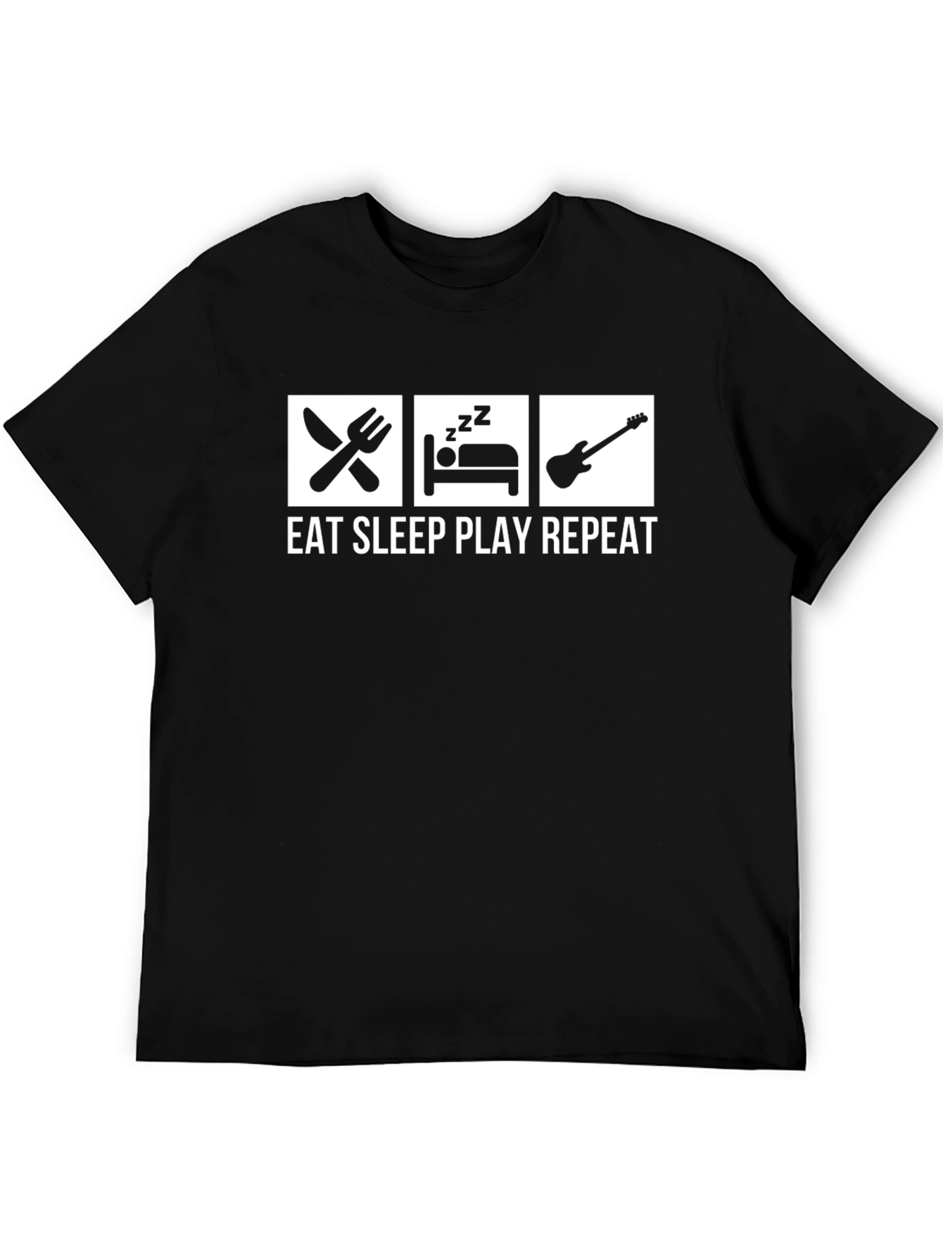 Eat Sleep Play Repeat Guitar T-Shirt