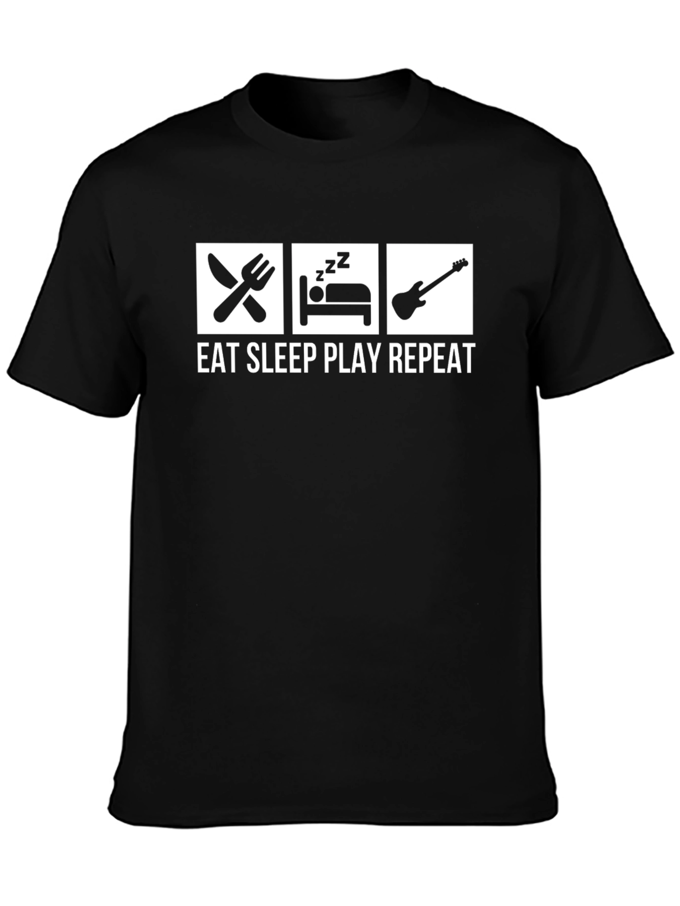Eat Sleep Play Repeat Guitar T-Shirt