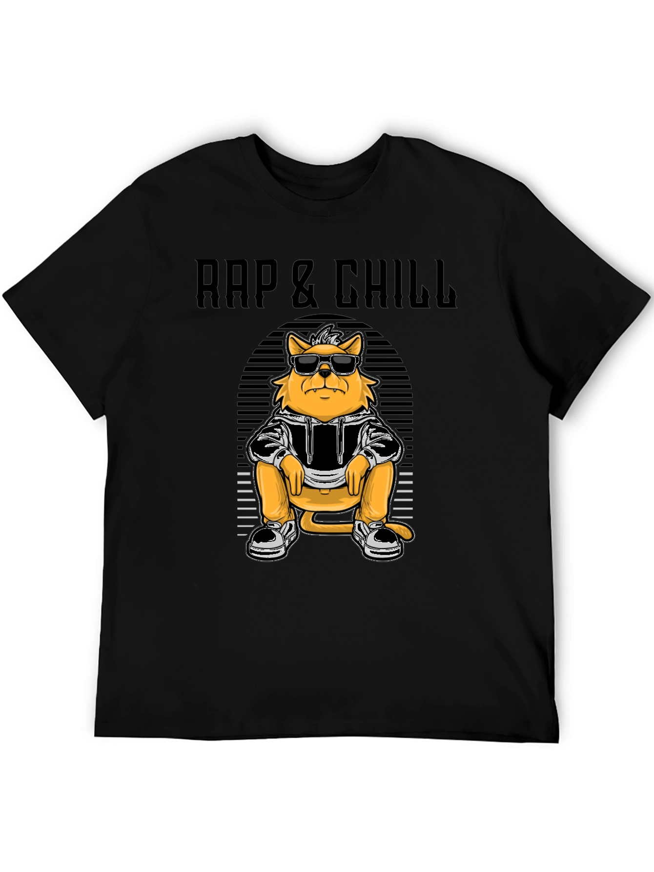 Rap & Chill Cat T-Shirt - Cool Graphic Tee