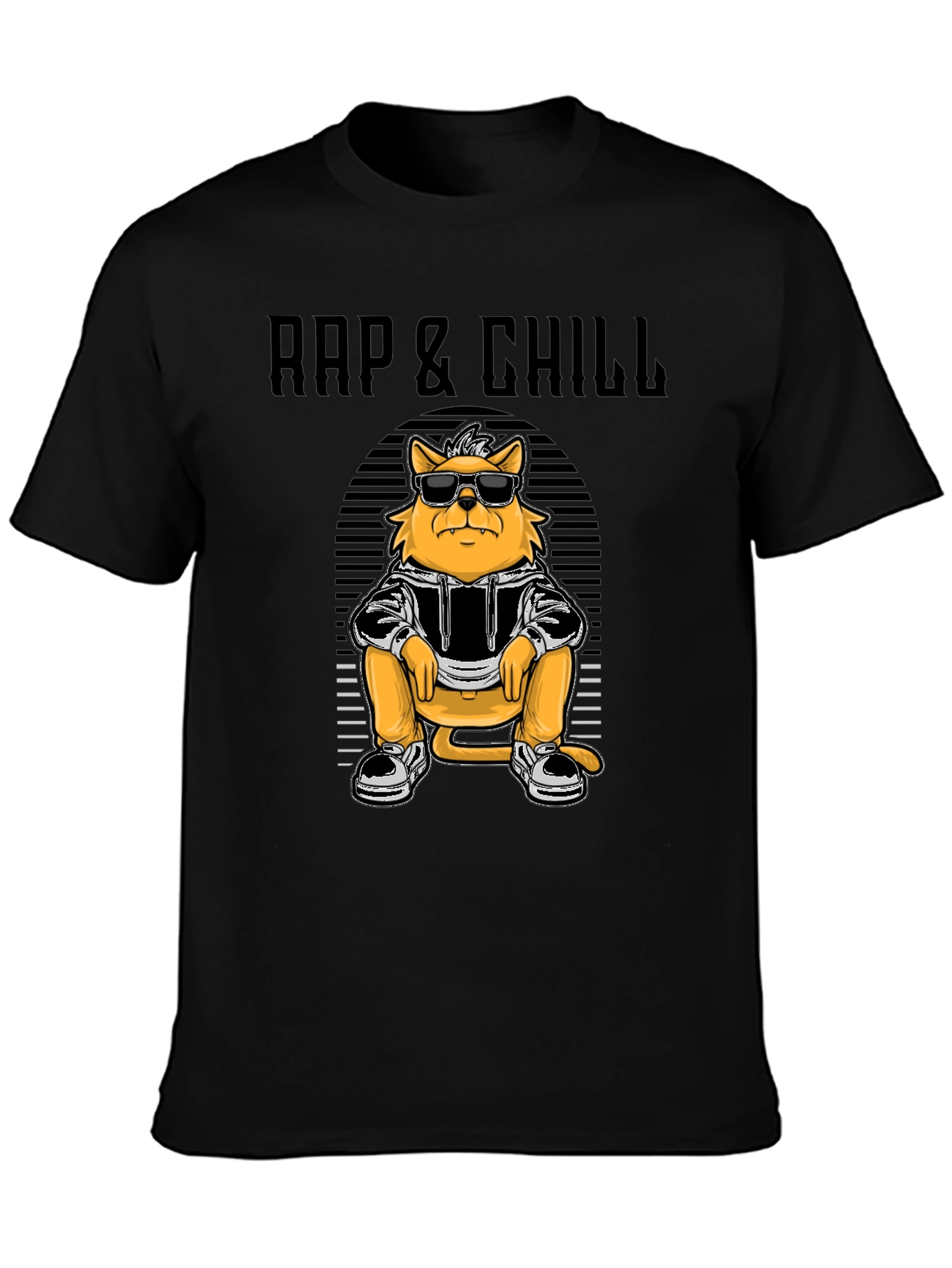 Rap & Chill Cat T-Shirt - Cool Graphic Tee