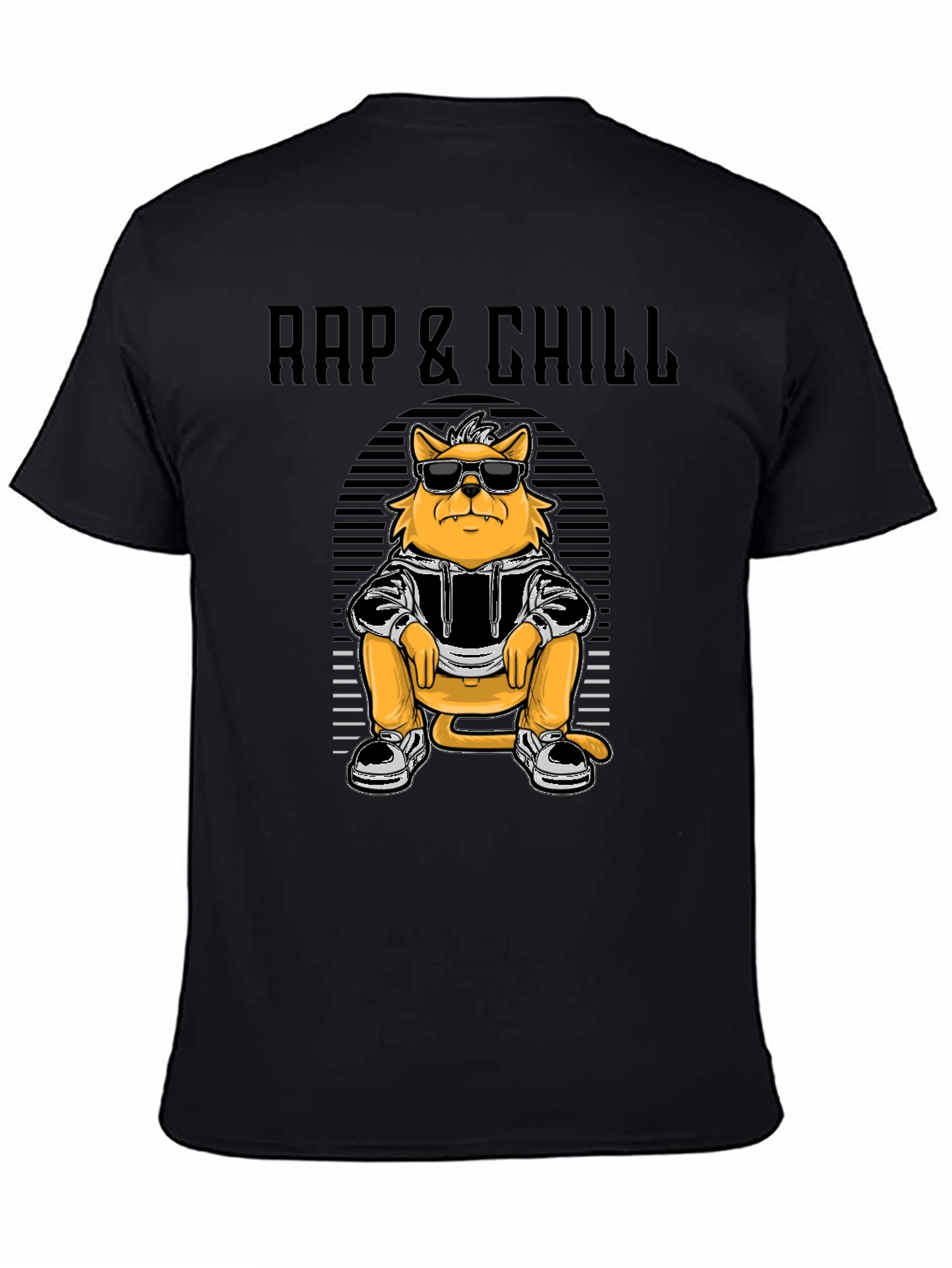 Rap & Chill Cat T-Shirt - Cool Graphic Tee