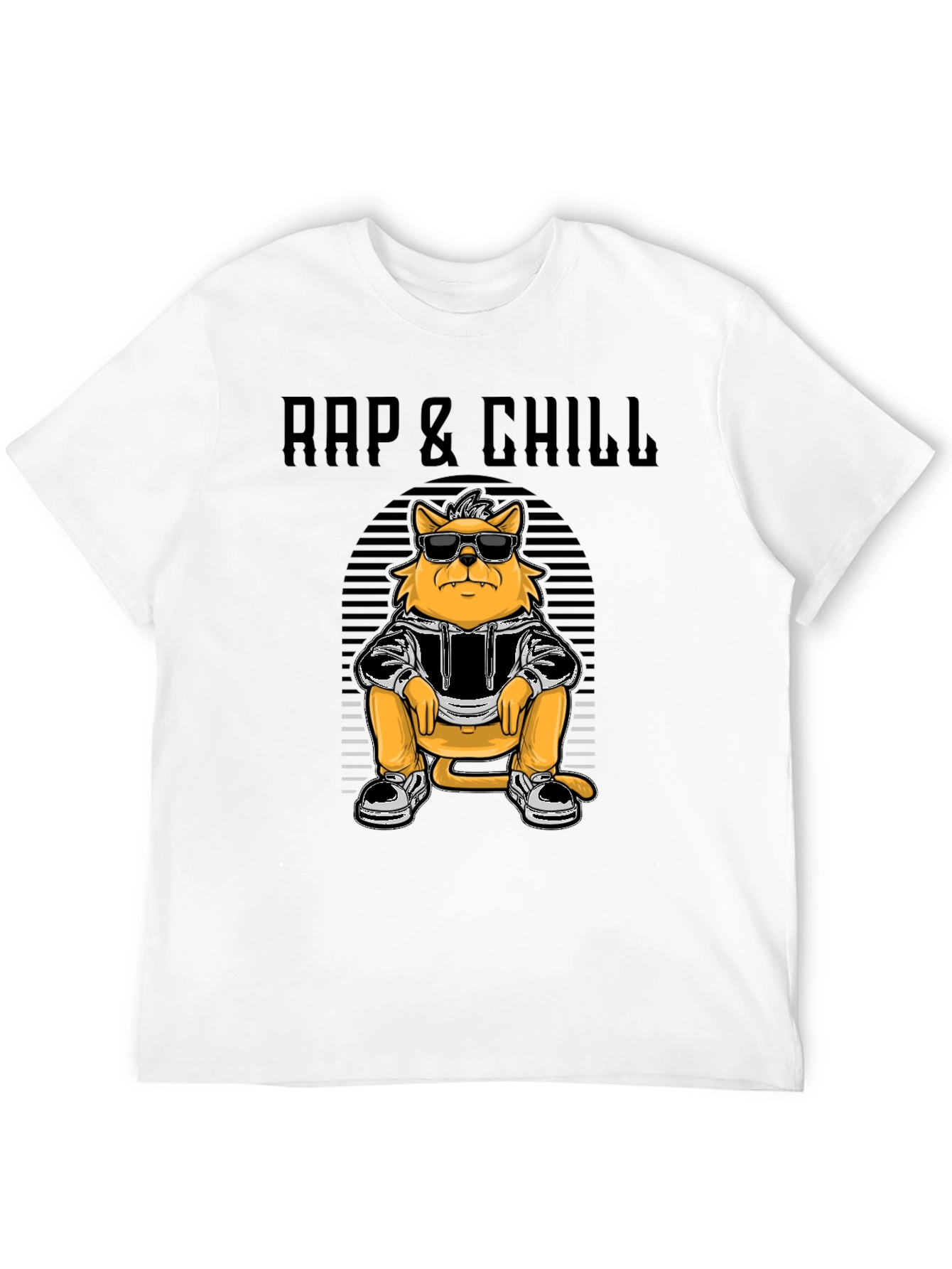 Rap & Chill Cat T-Shirt - Cool Graphic Tee