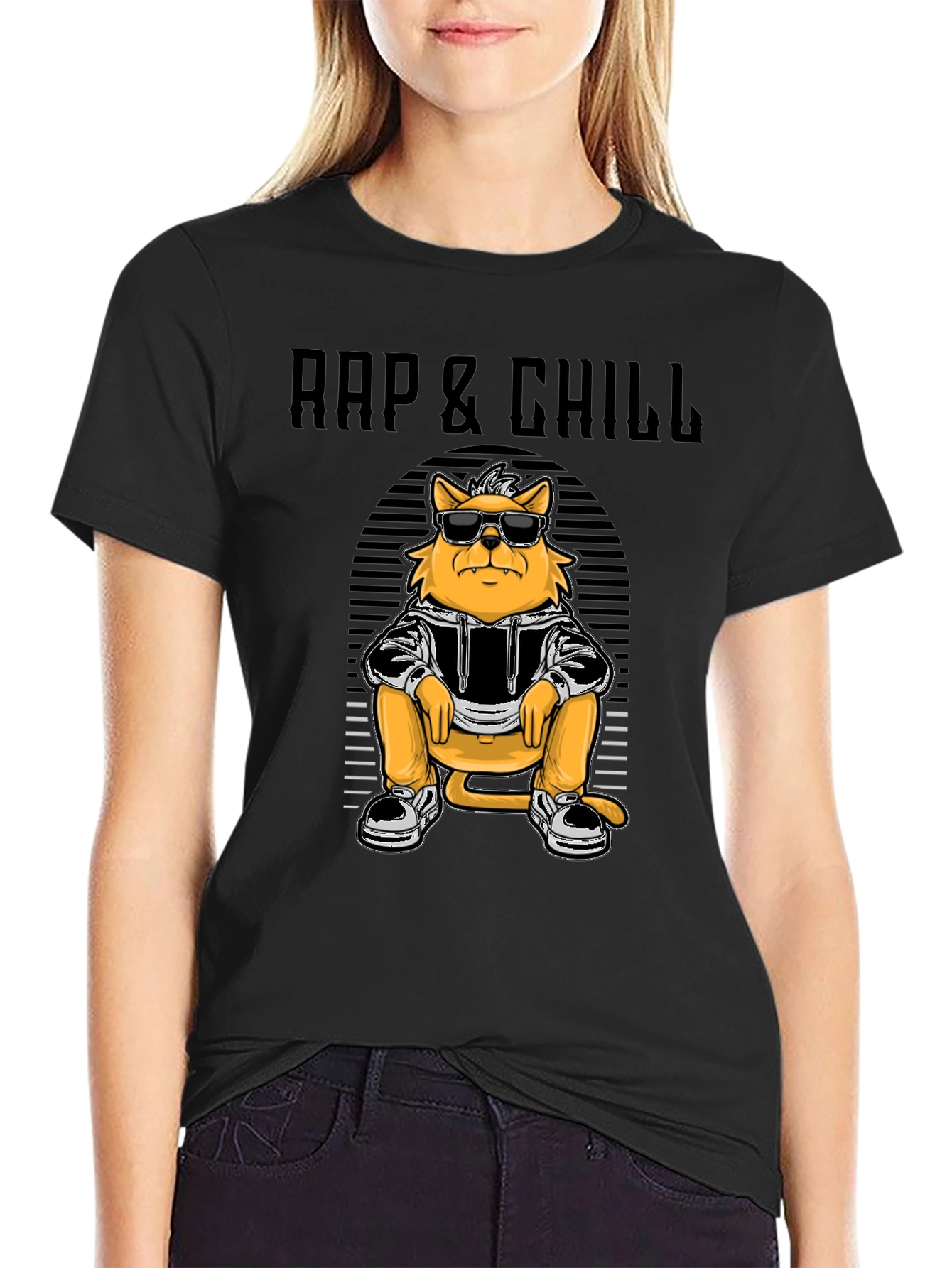 Rap & Chill Cat T-Shirt - Cool Graphic Tee