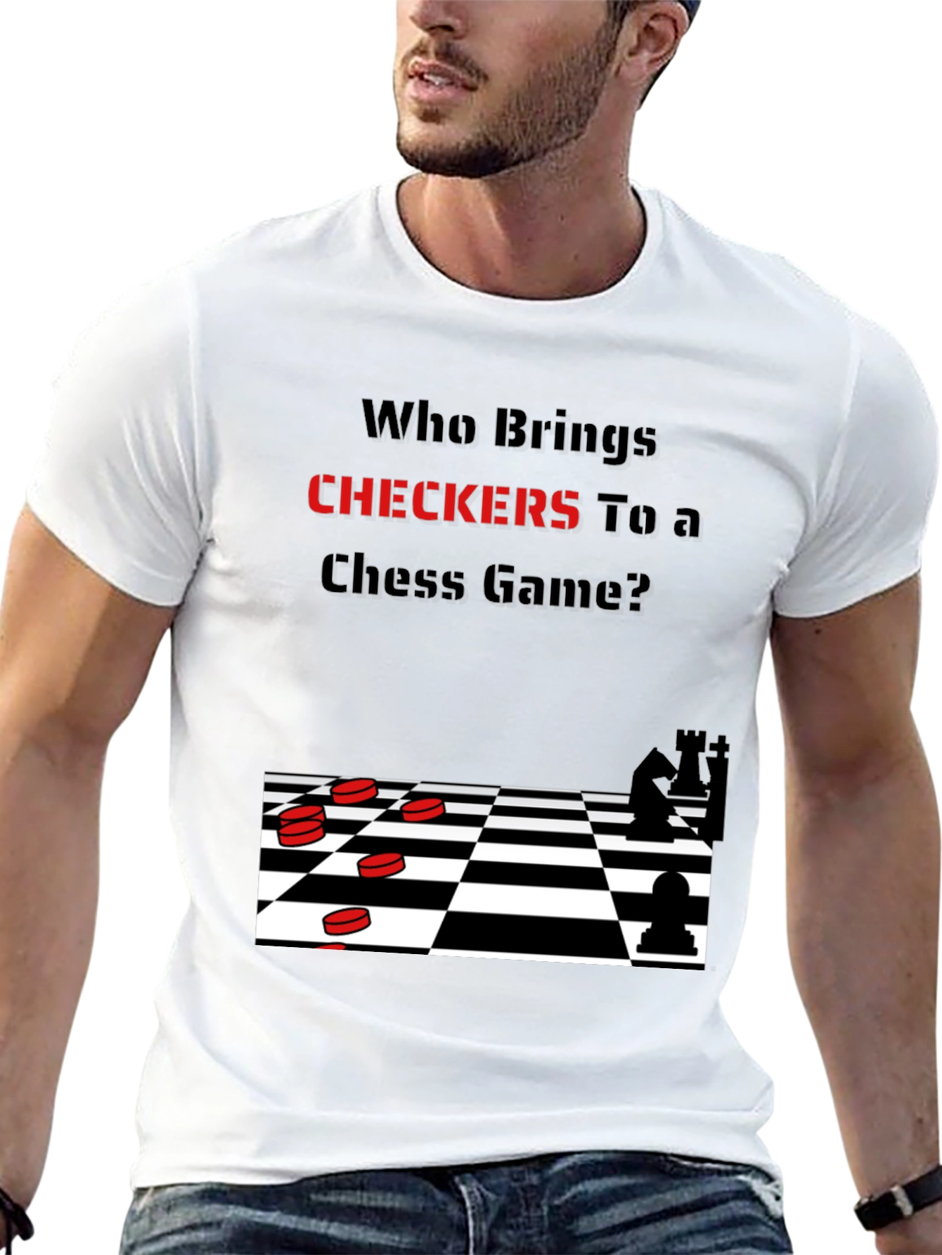 Humorous Chess & Checkers T-Shirt