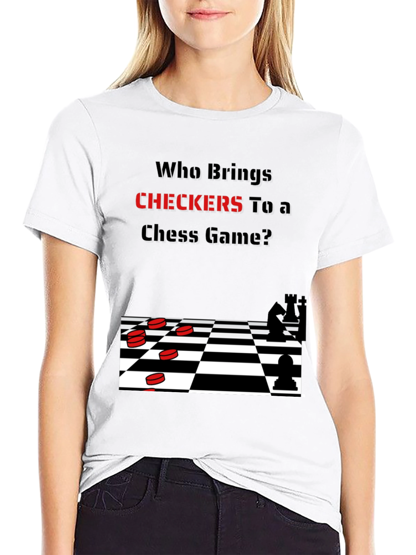 Humorous Chess & Checkers T-Shirt