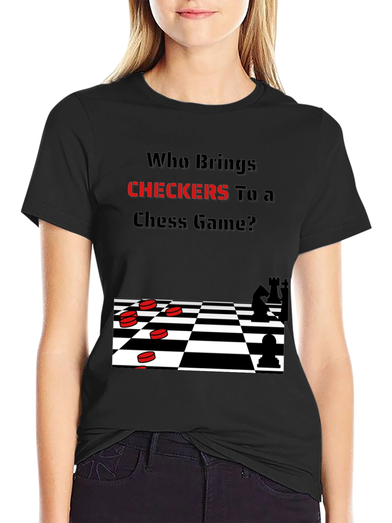 Humorous Chess & Checkers T-Shirt