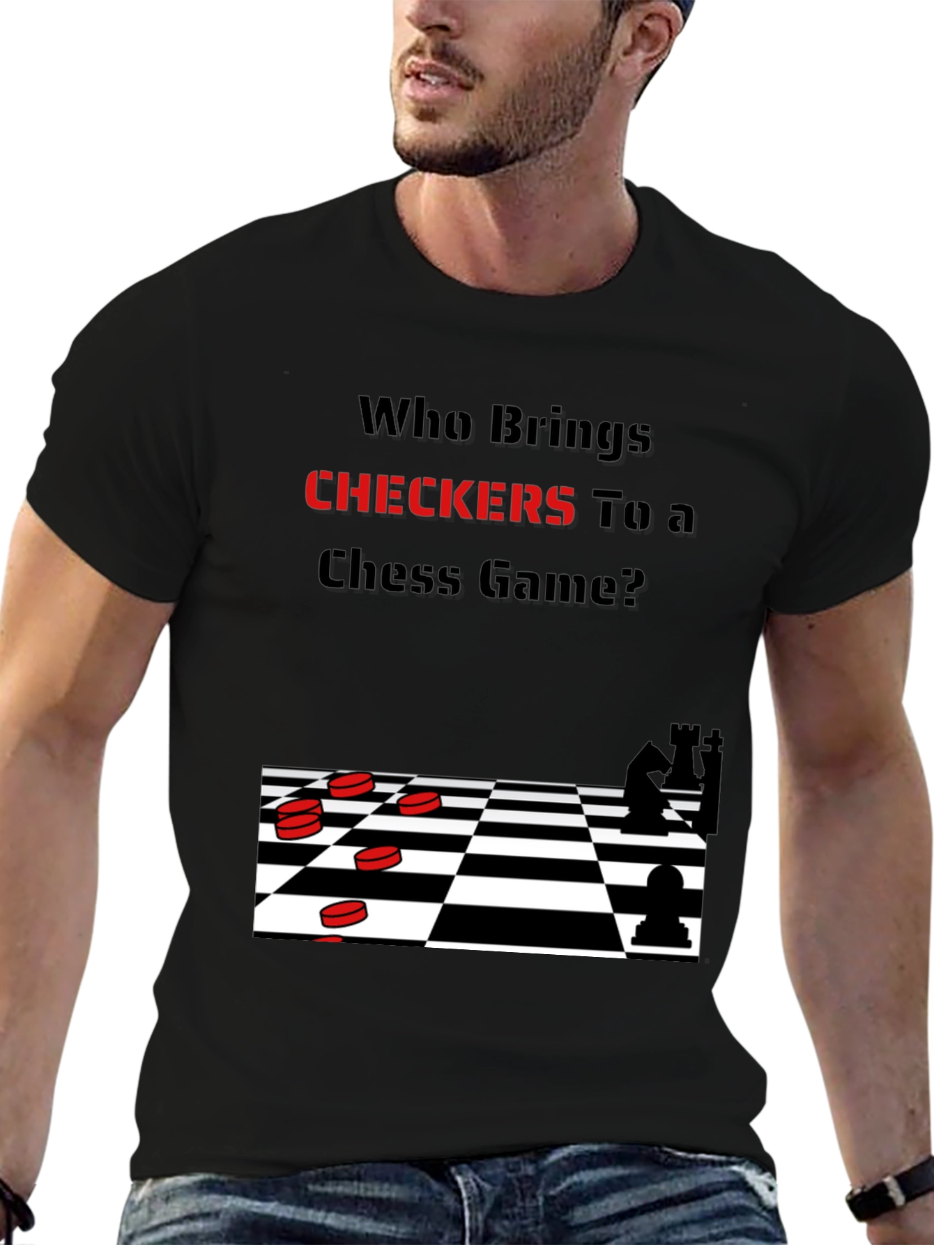 Humorous Chess & Checkers T-Shirt