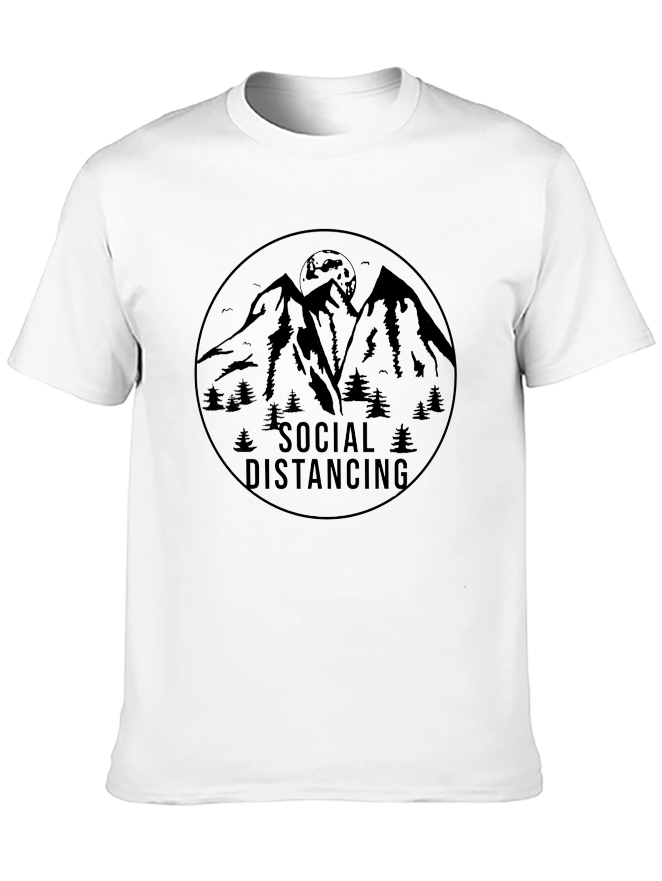 Social Distancing Mountain Graphic Tee