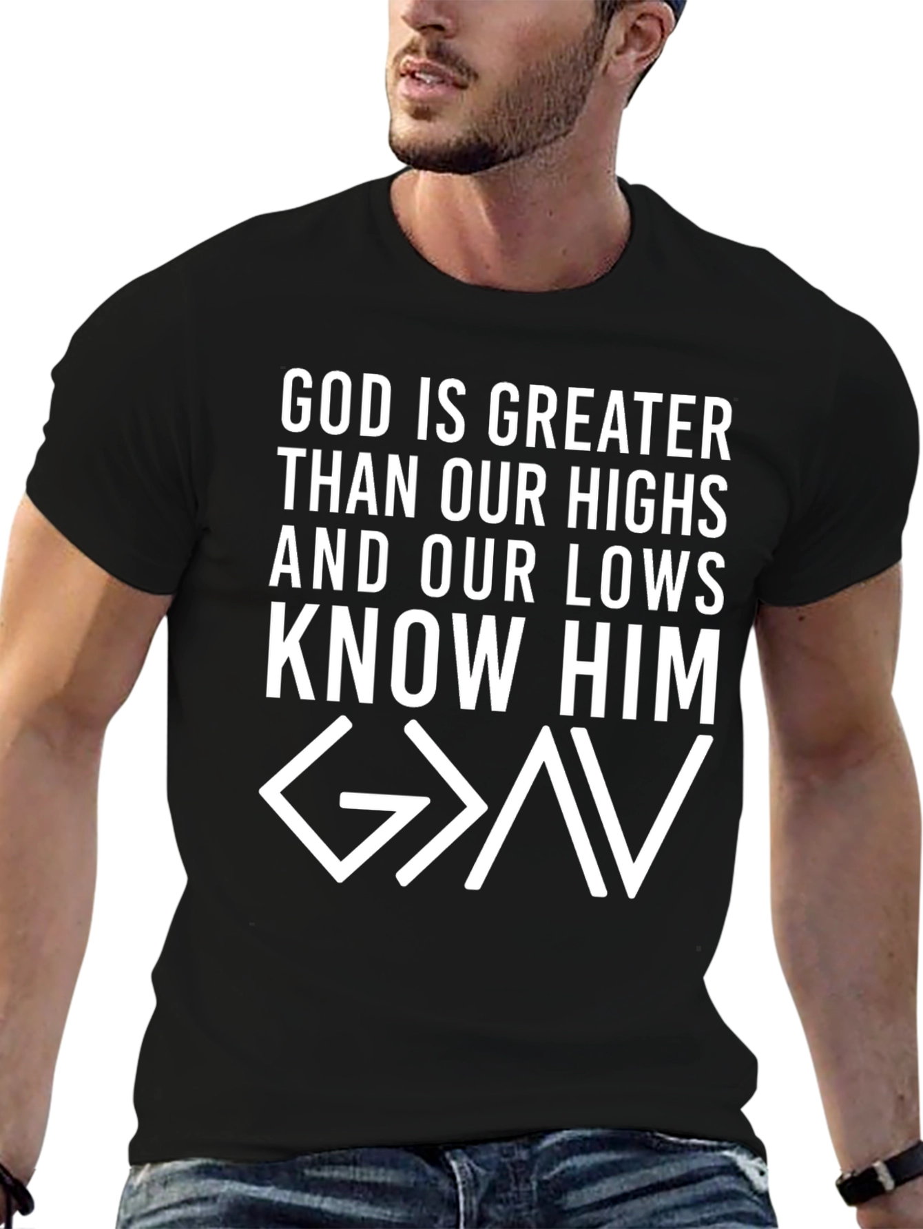 God is Greater T-Shirt - Christian Faith Apparel
