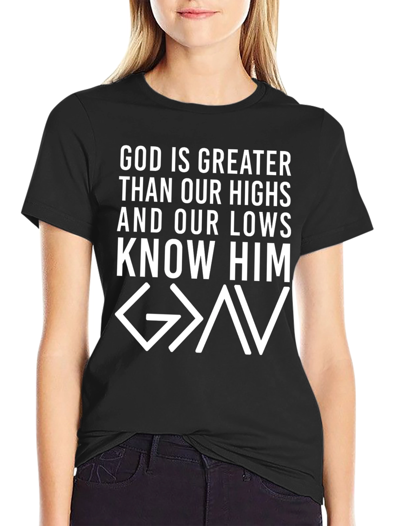 God is Greater T-Shirt - Christian Faith Apparel