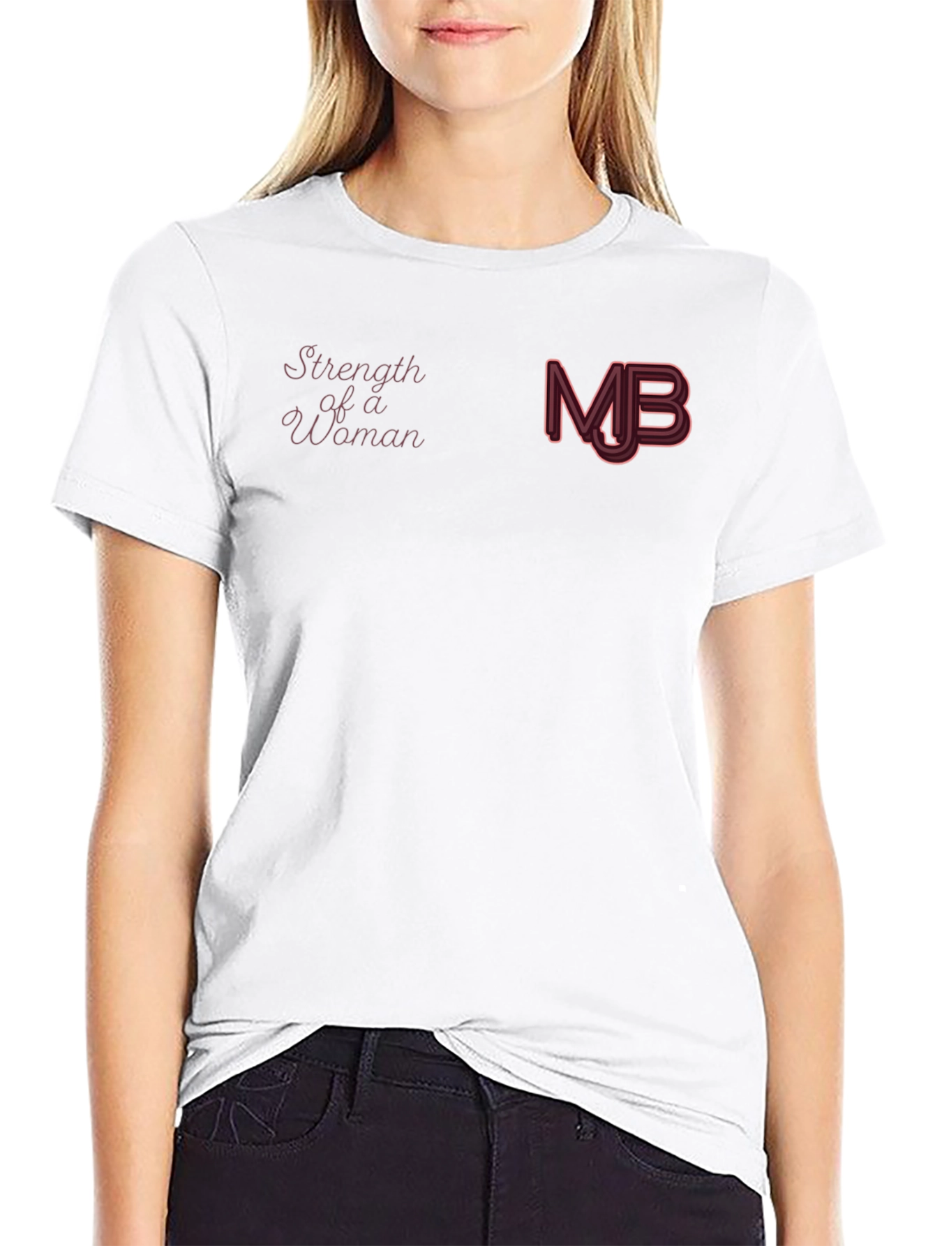 Strength of a Woman Black Graphic Tee