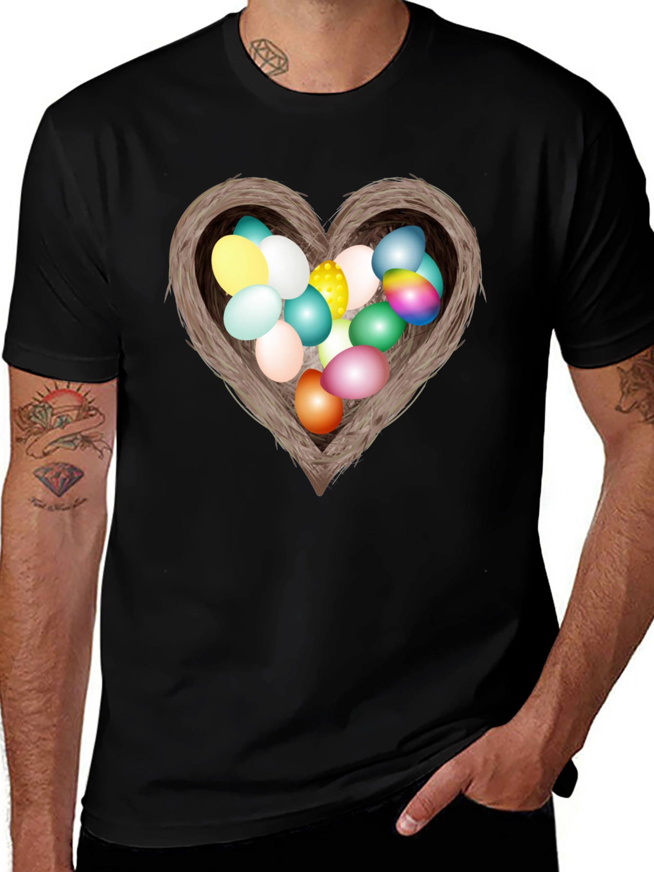 Easter Egg Nest Heart T-Shirt