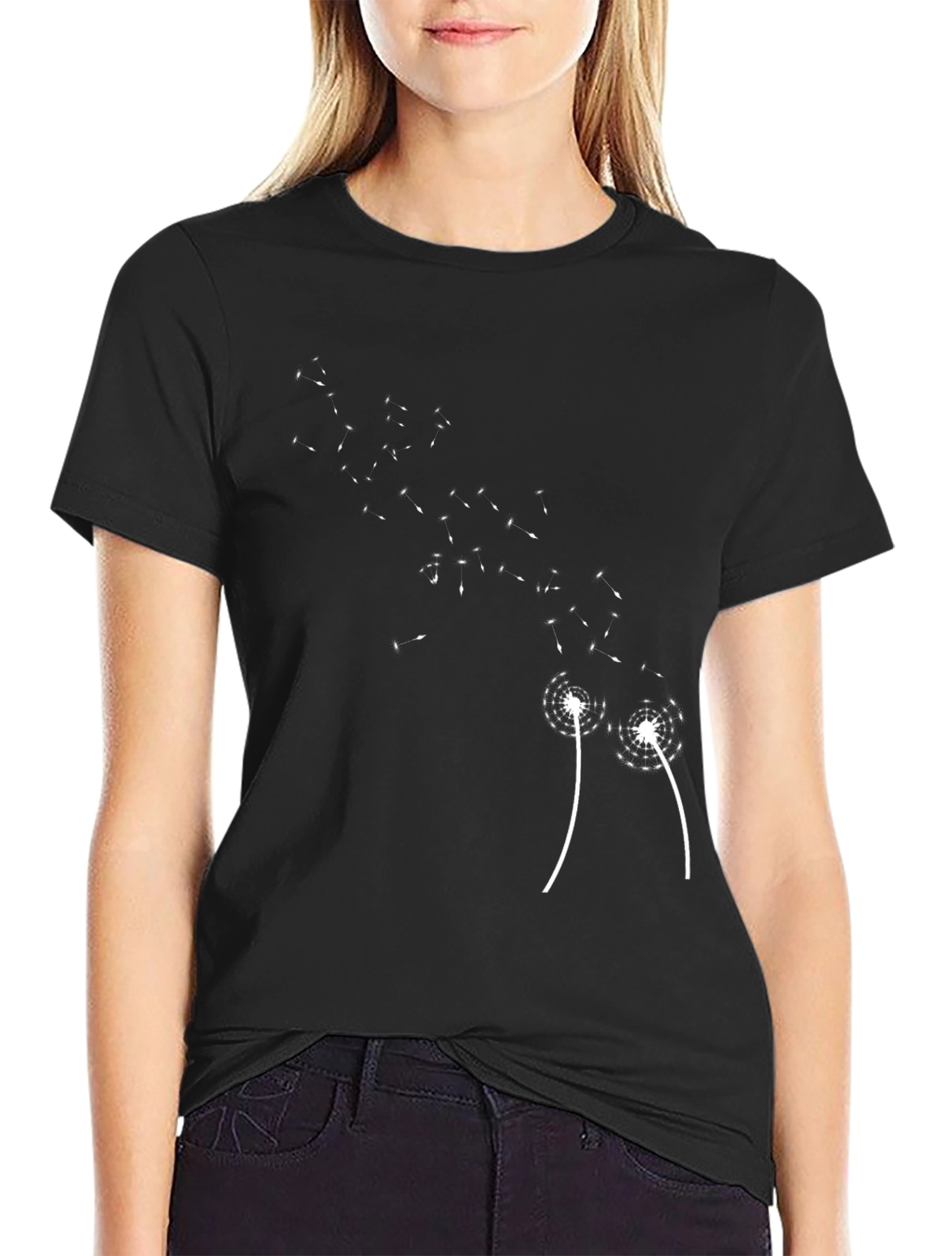 Dandelion Wish Black Graphic Tee