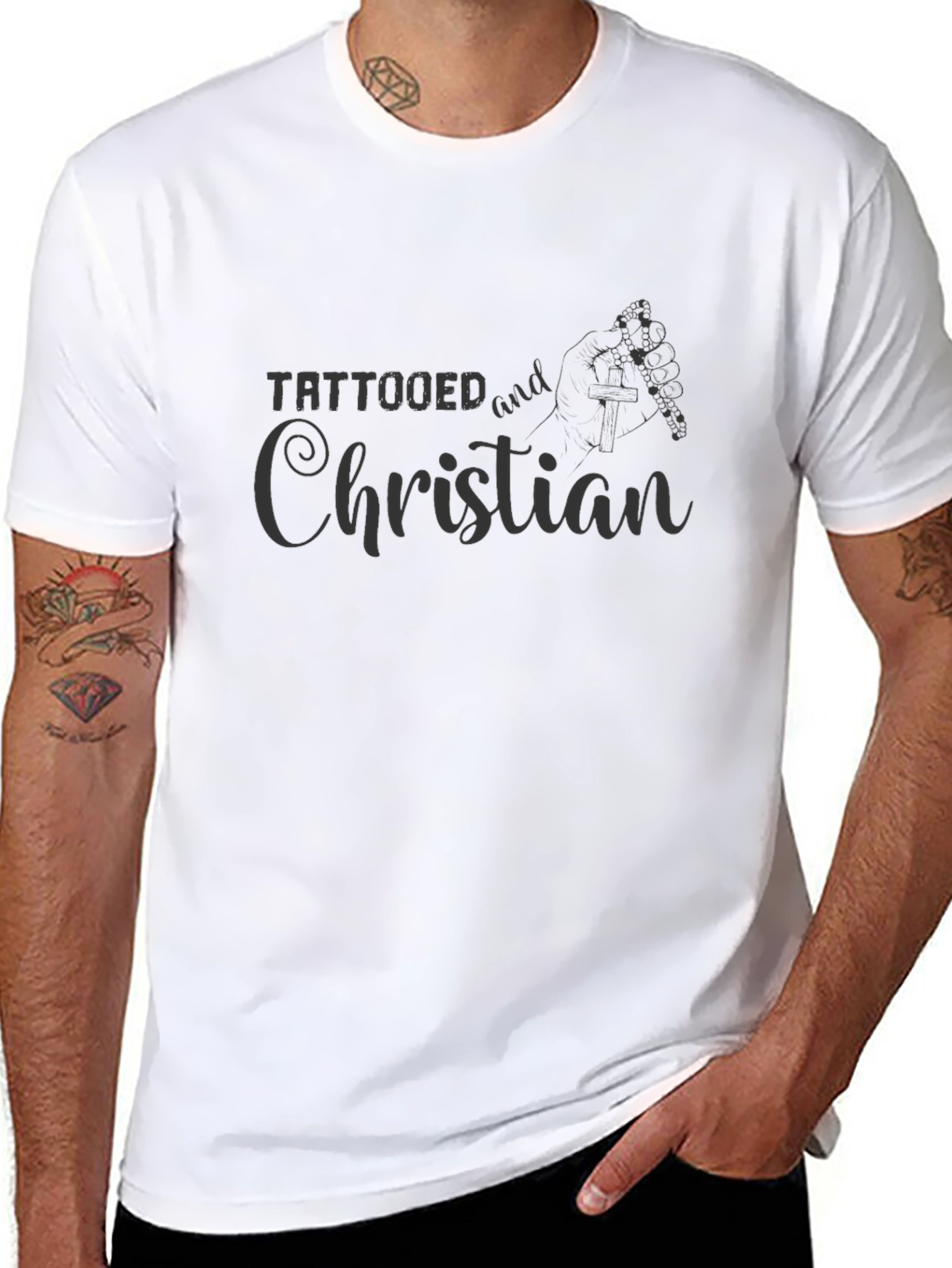 Tattooed and Christian Graphic T-Shirt