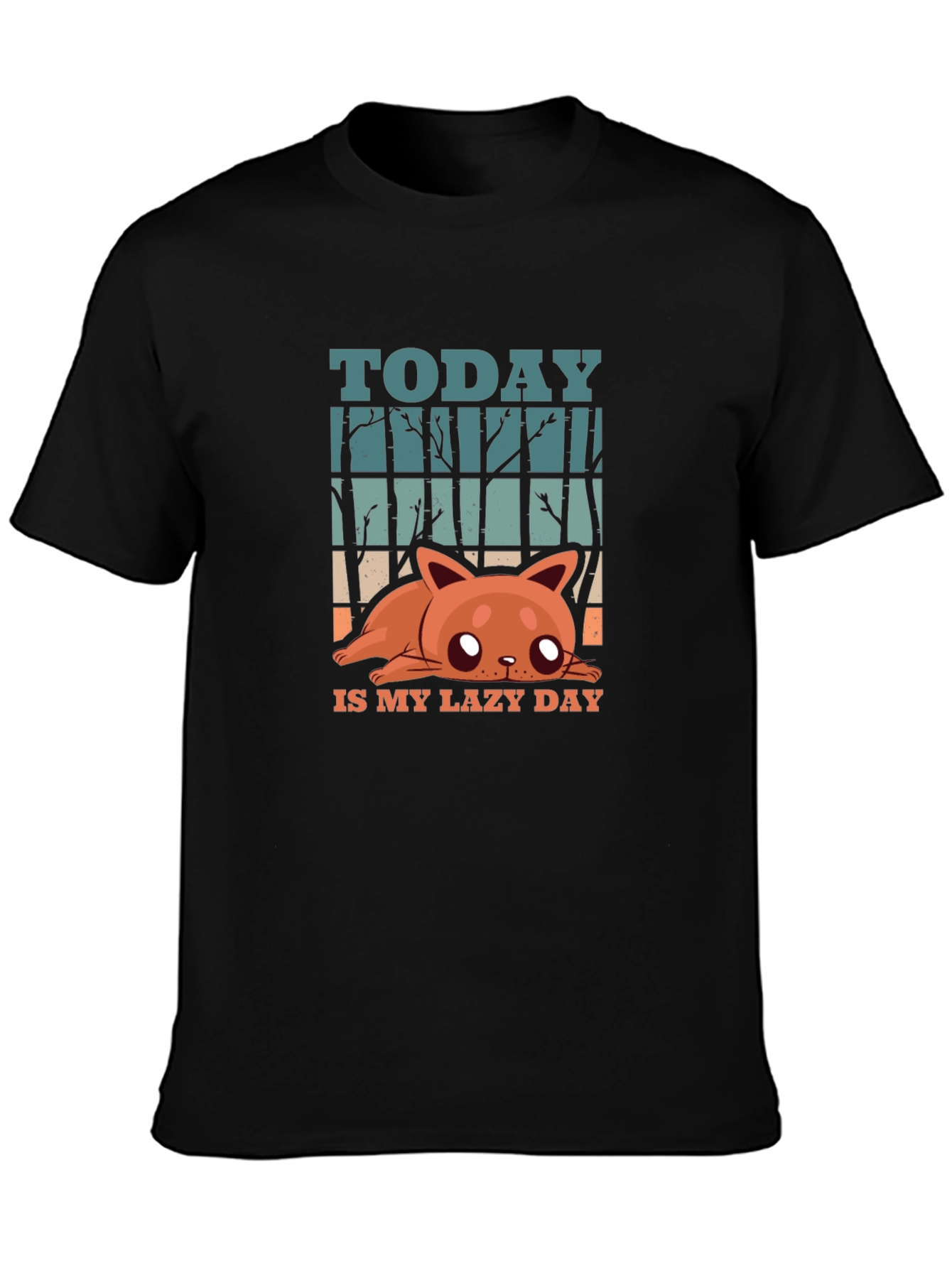 Lazy Day Cat T-Shirt - Fun Graphic Tee