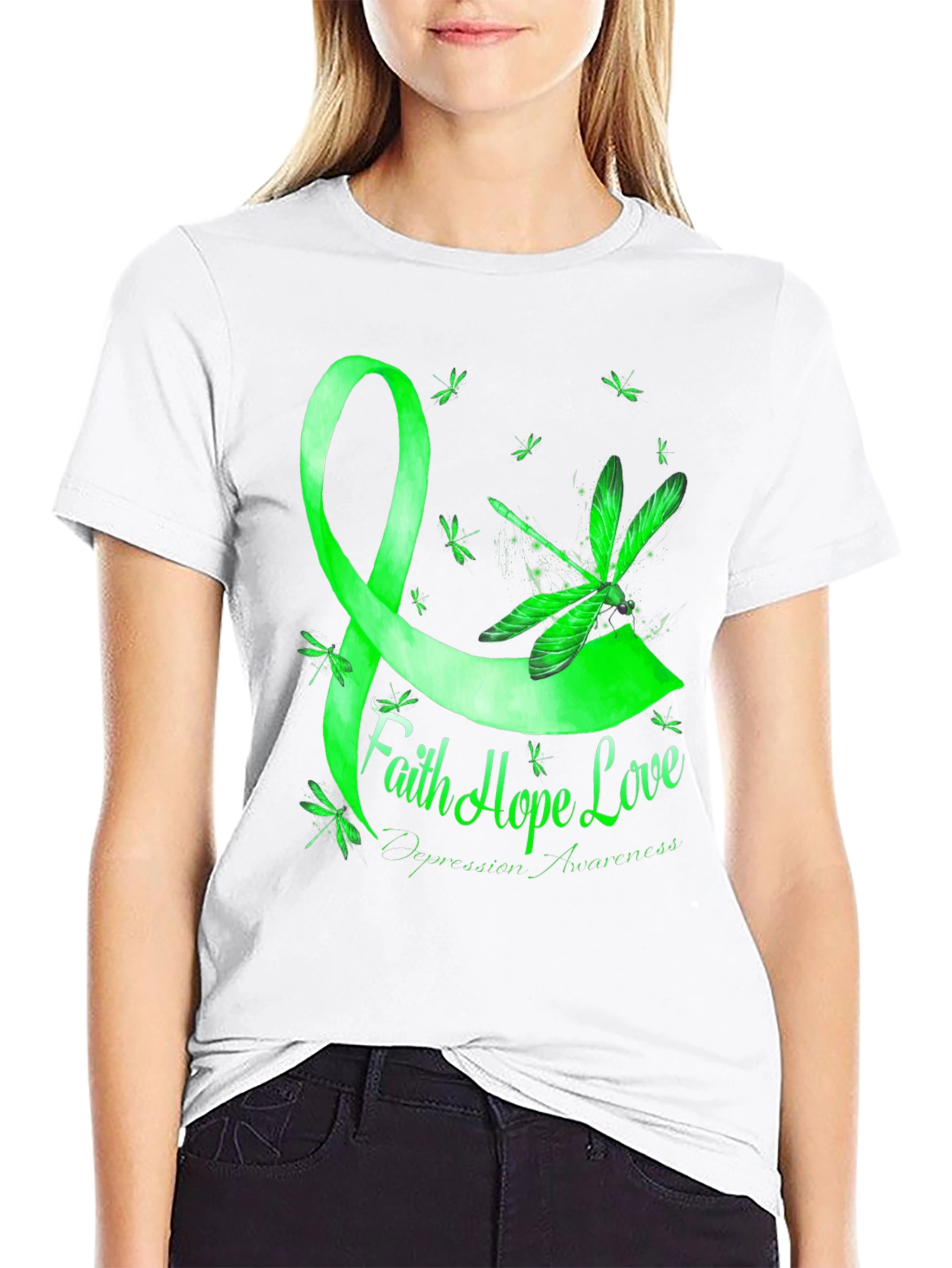 Faith Hope Love Depression Awareness T-Shirt