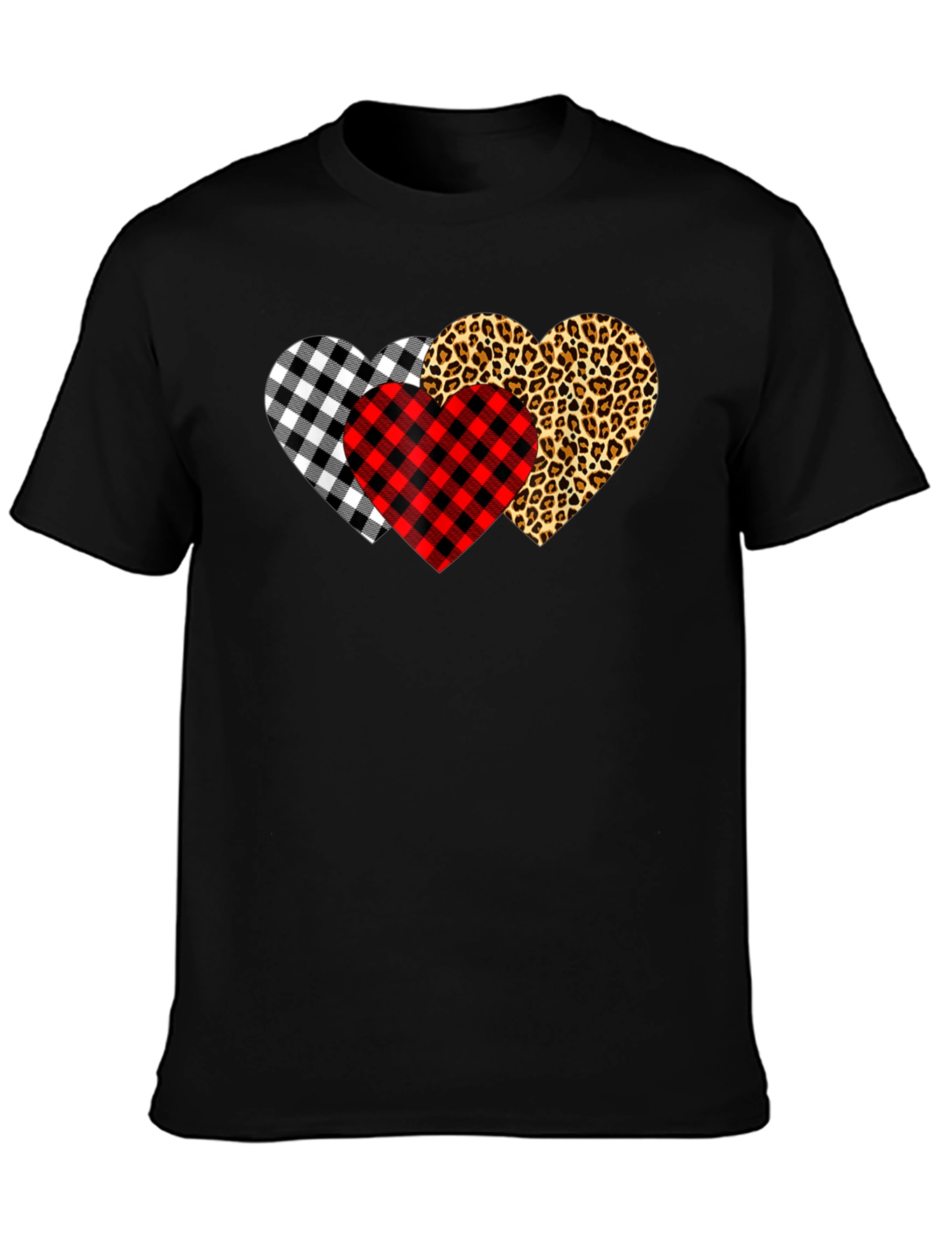 Mens Heart Pattern T-Shirt