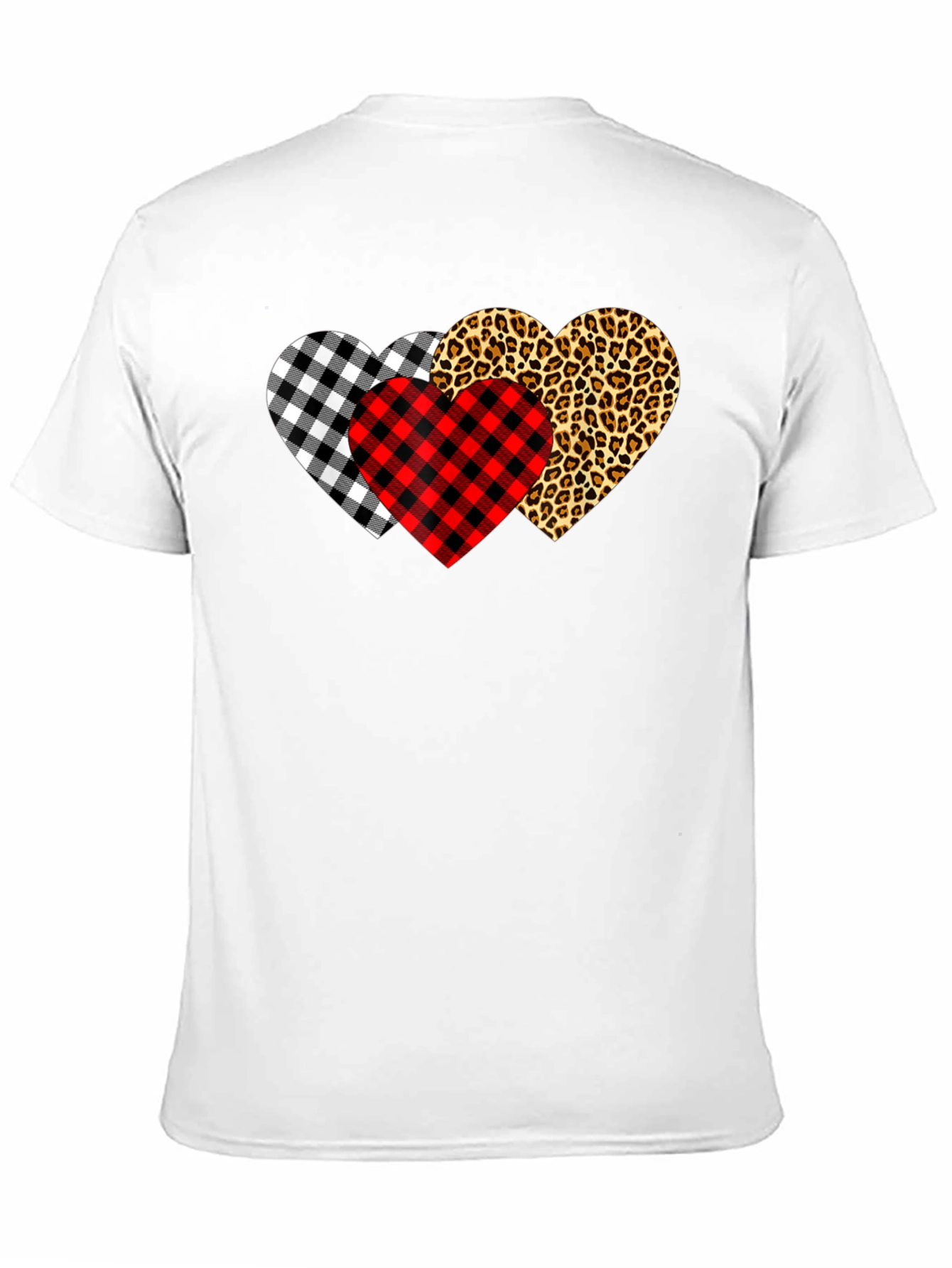 Mens Heart Pattern T-Shirt