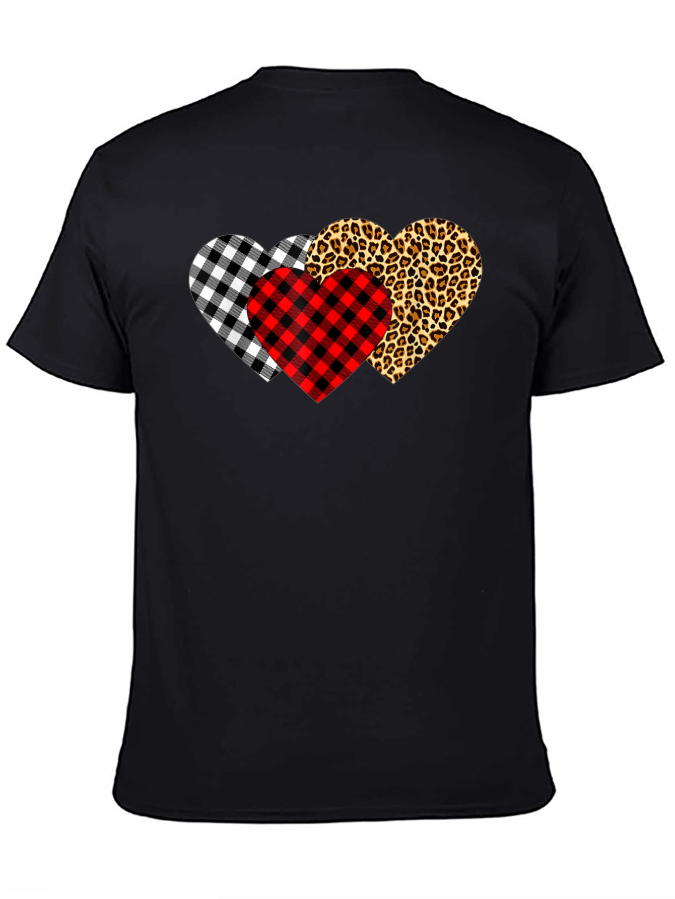 Mens Heart Pattern T-Shirt