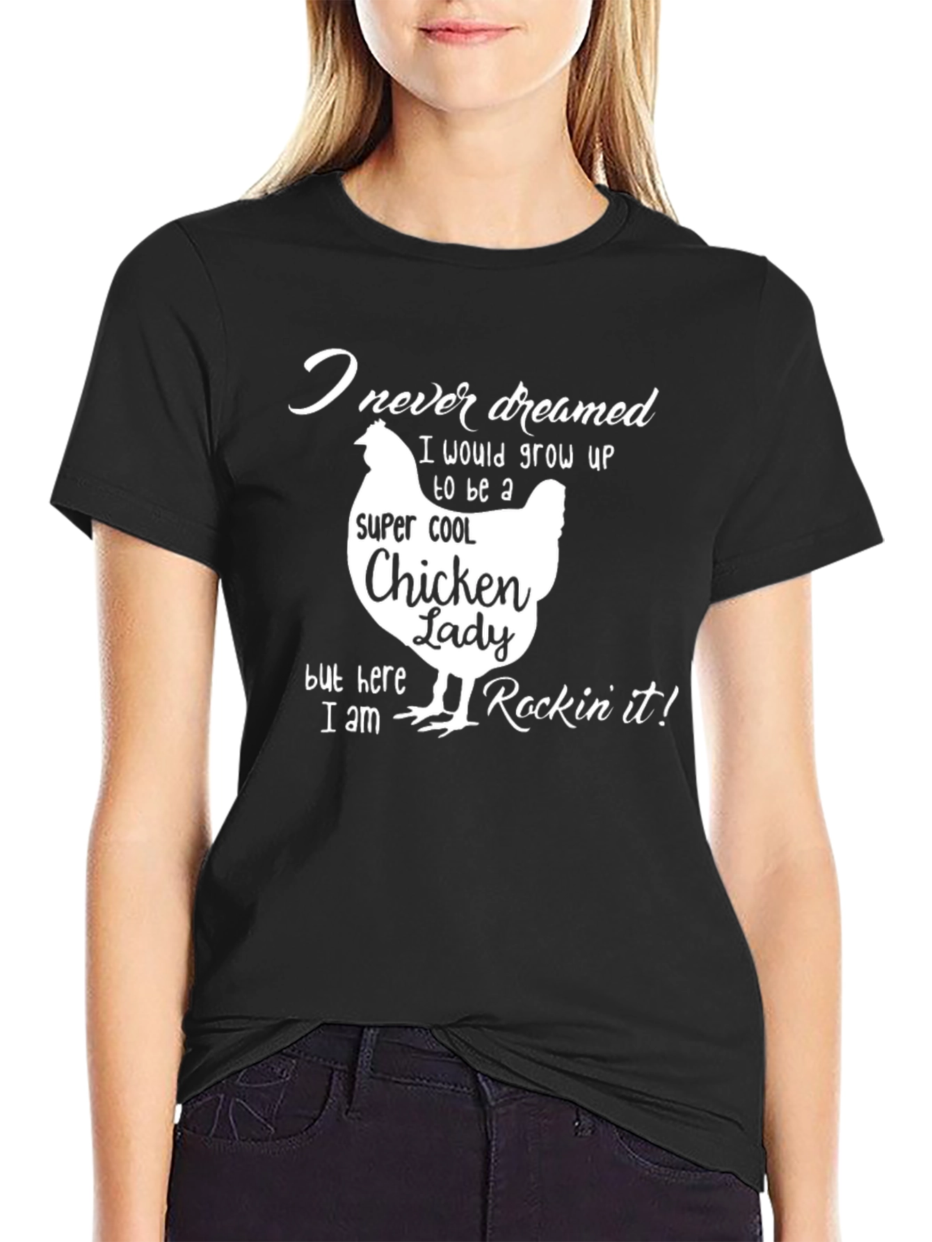 Funny Chicken Lady T-Shirt - Poultry Lover