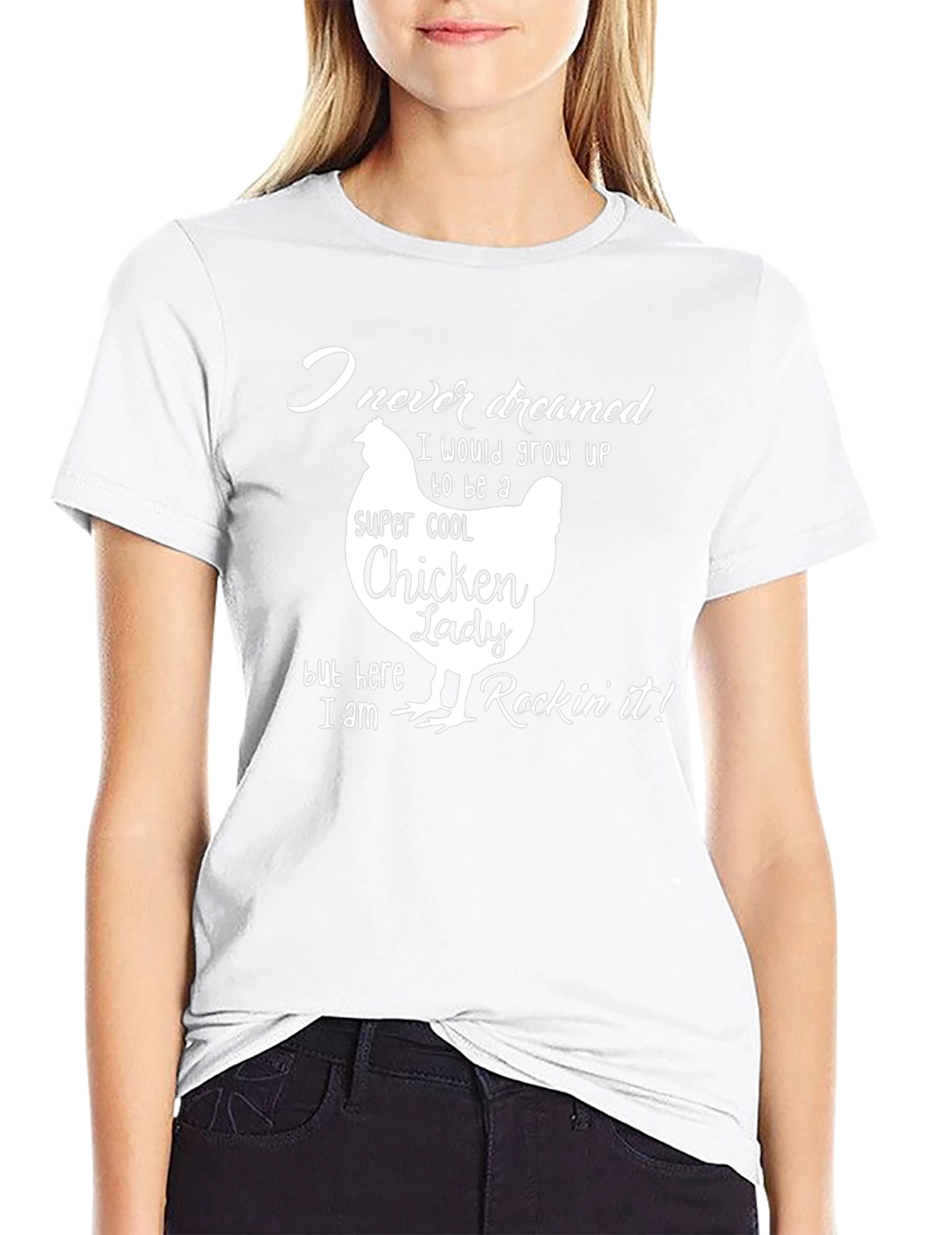 Funny Chicken Lady T-Shirt - Poultry Lover