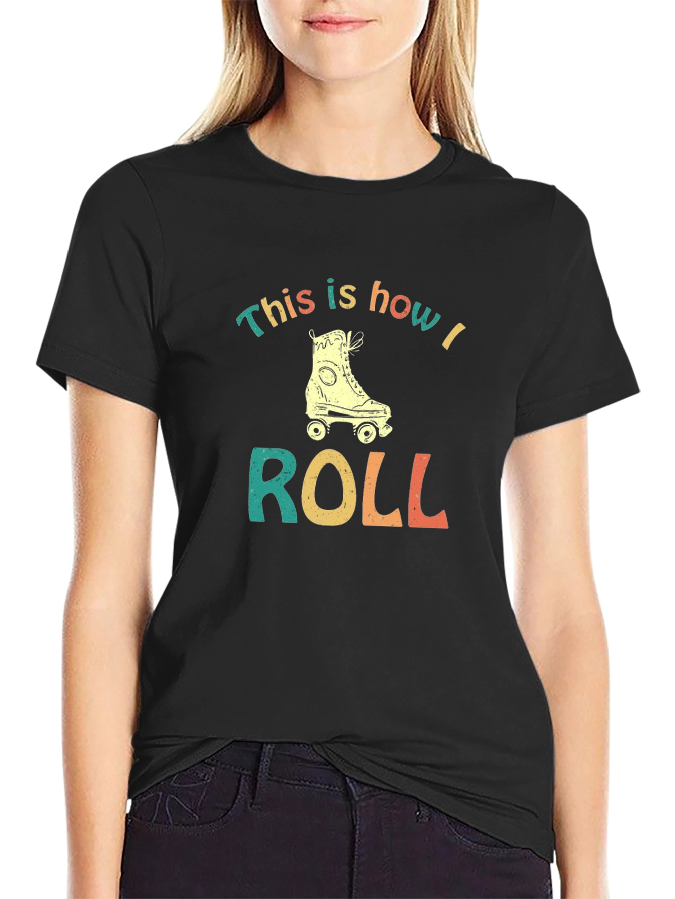 Retro Roller Skate T-Shirt - How I Roll Tee