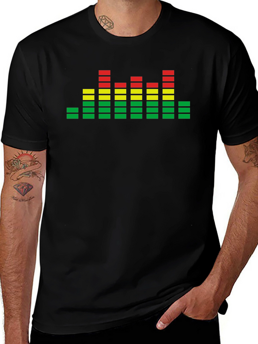 Rasta Equalizer Black T-Shirt Reggae Music Fan Tee
