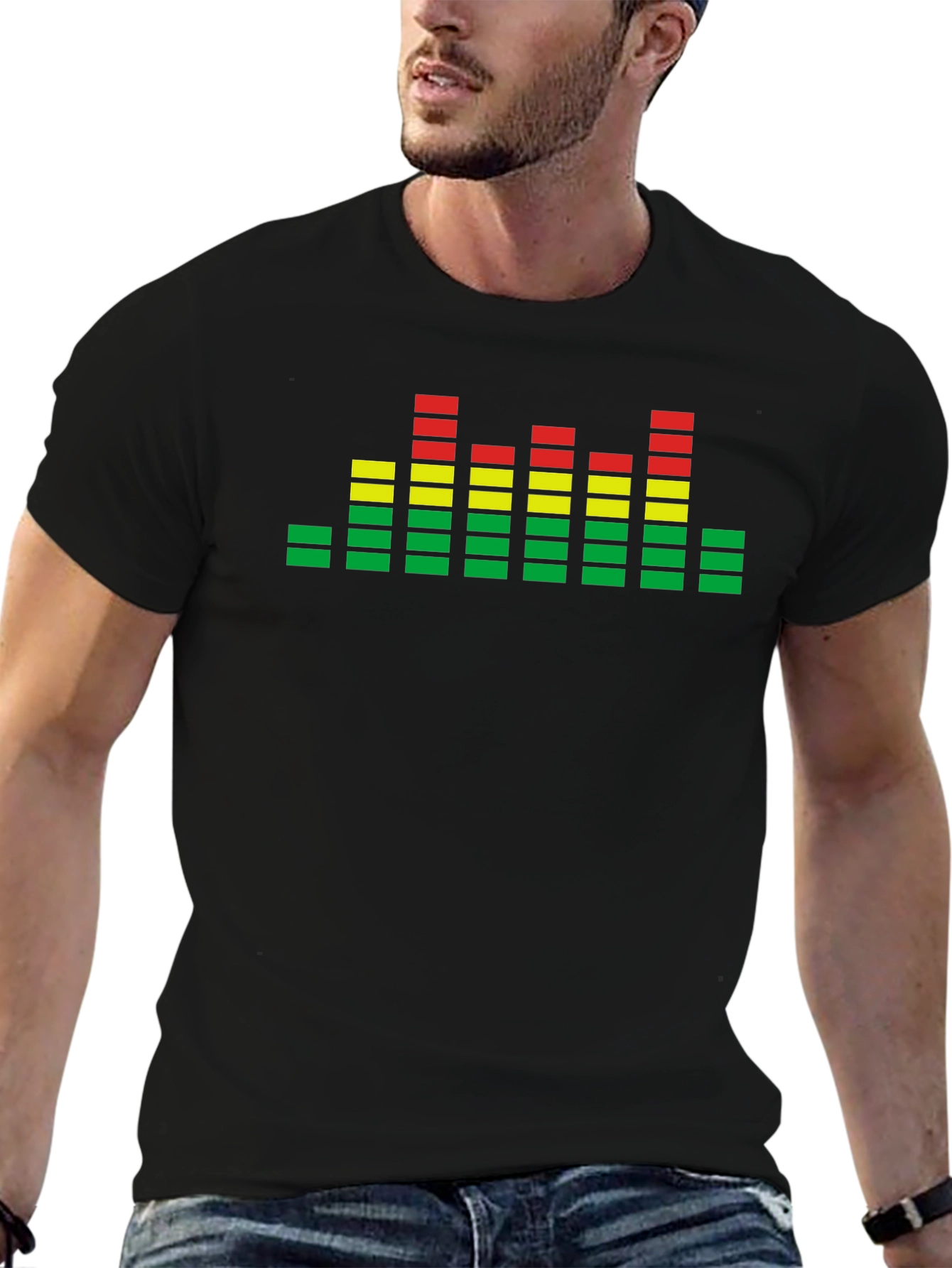 Rasta Equalizer Black T-Shirt Reggae Music Fan Tee