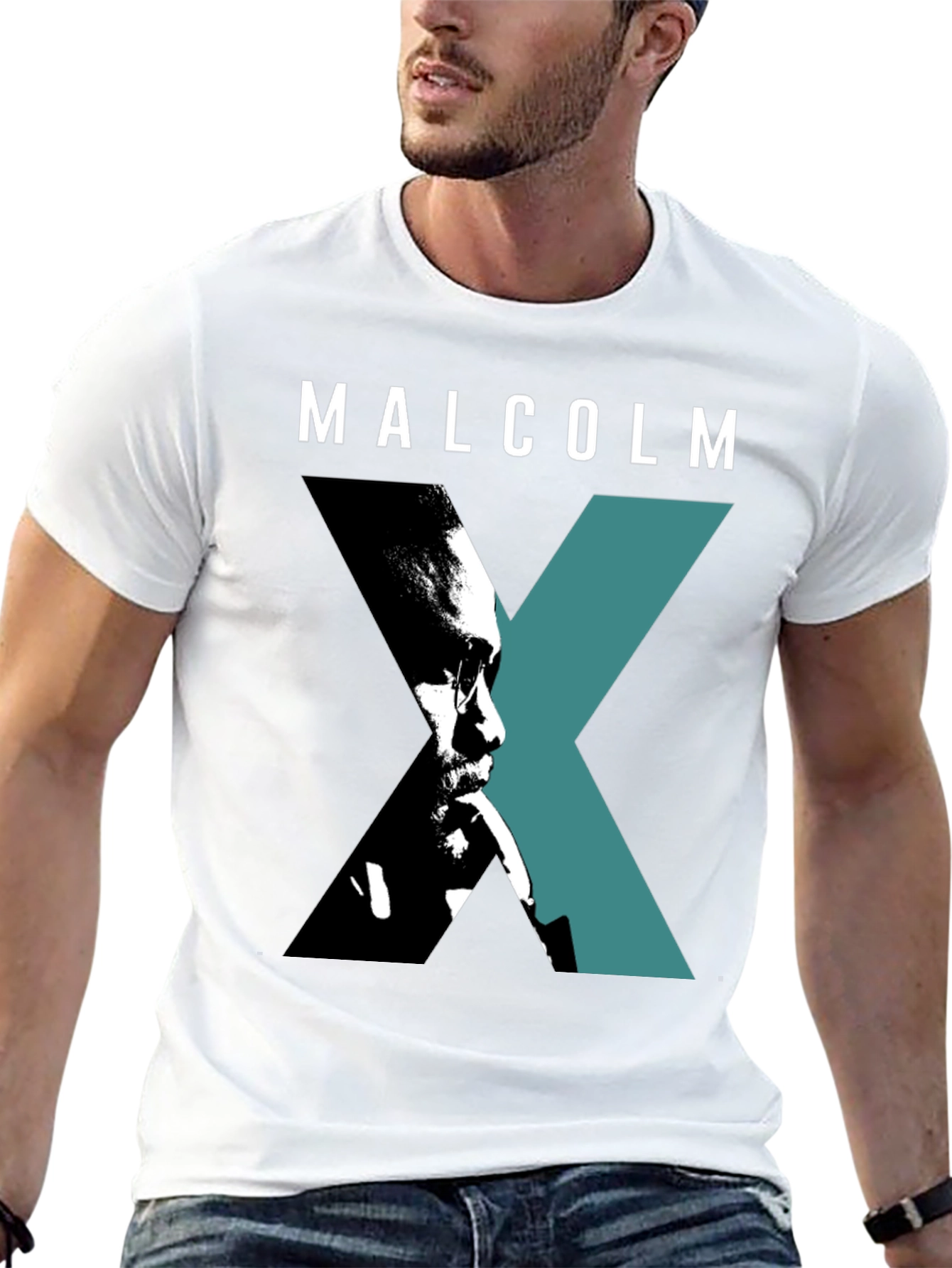 Malcolm X Graphic Print Black T-Shirt