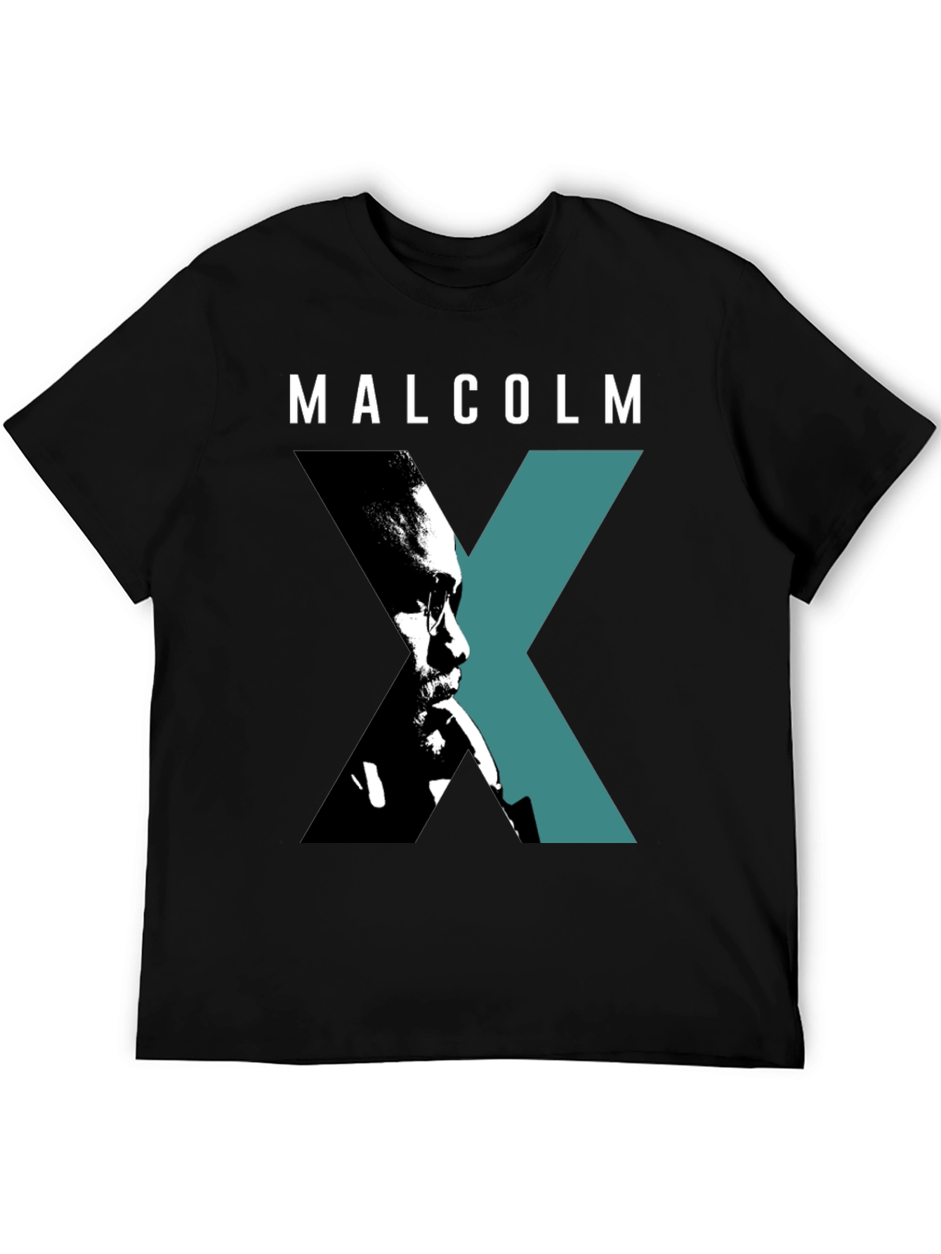 Malcolm X Graphic Print Black T-Shirt