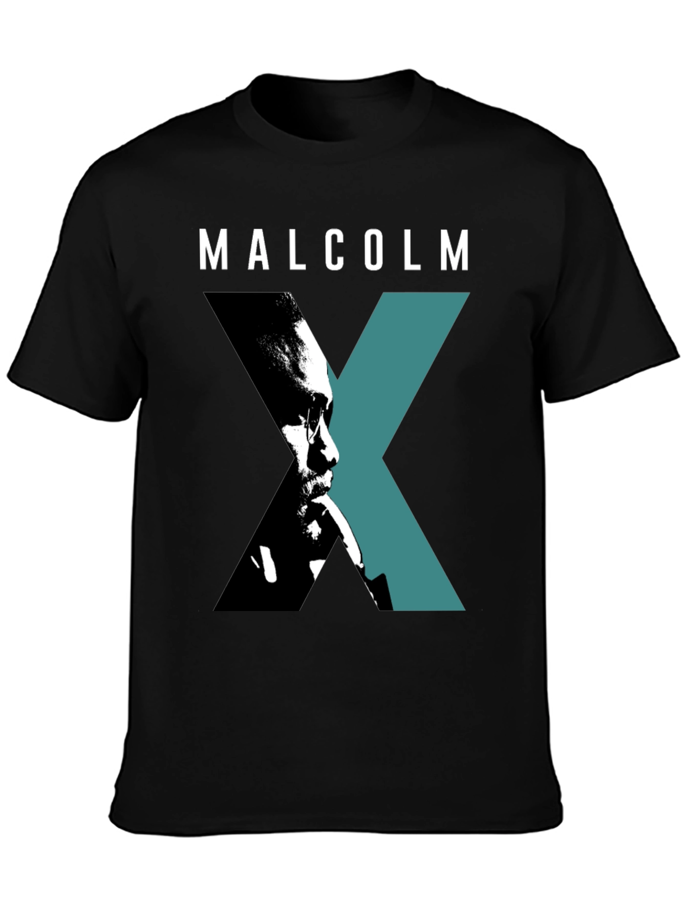 Malcolm X Graphic Print Black T-Shirt