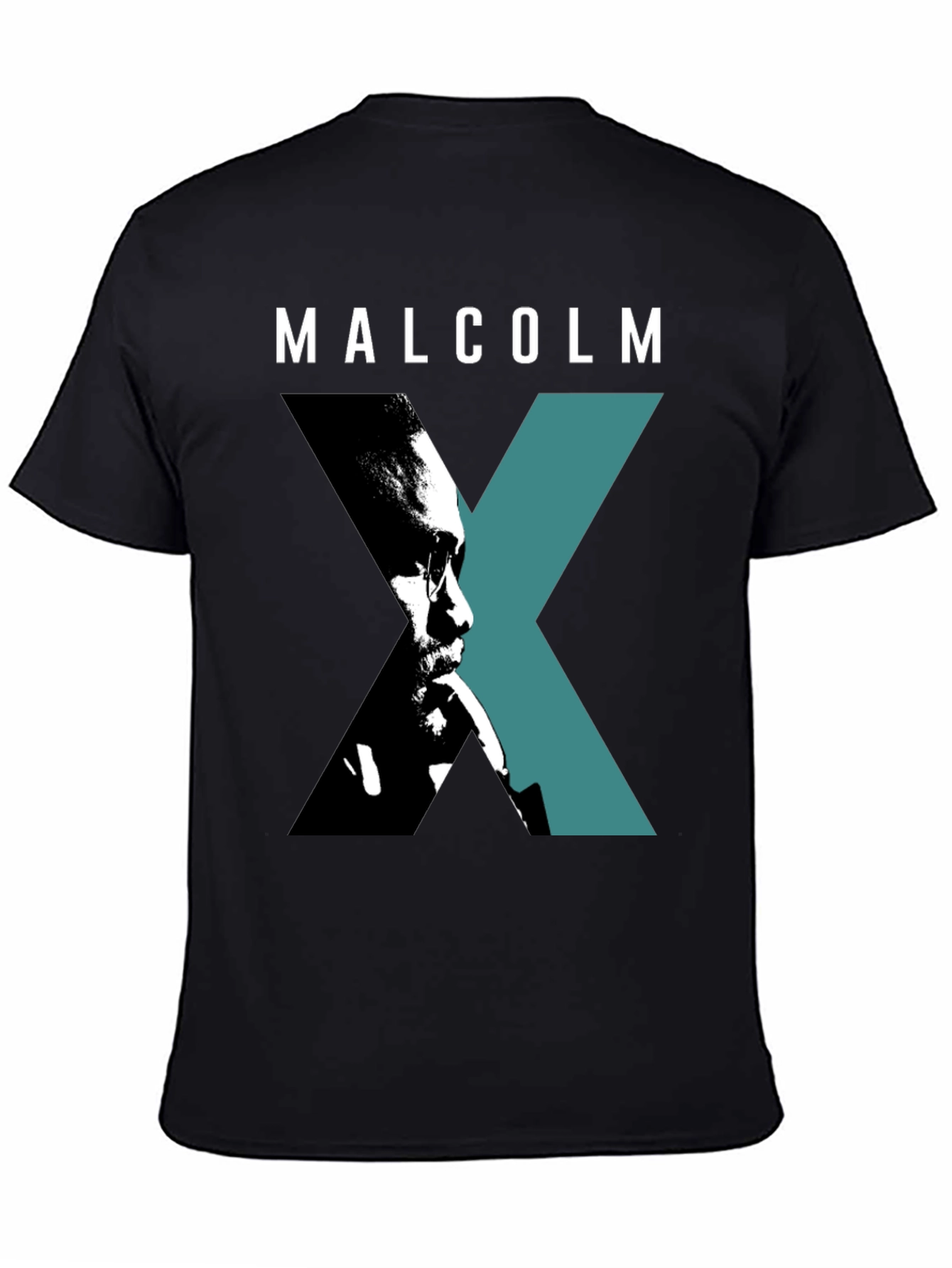 Malcolm X Graphic Print Black T-Shirt