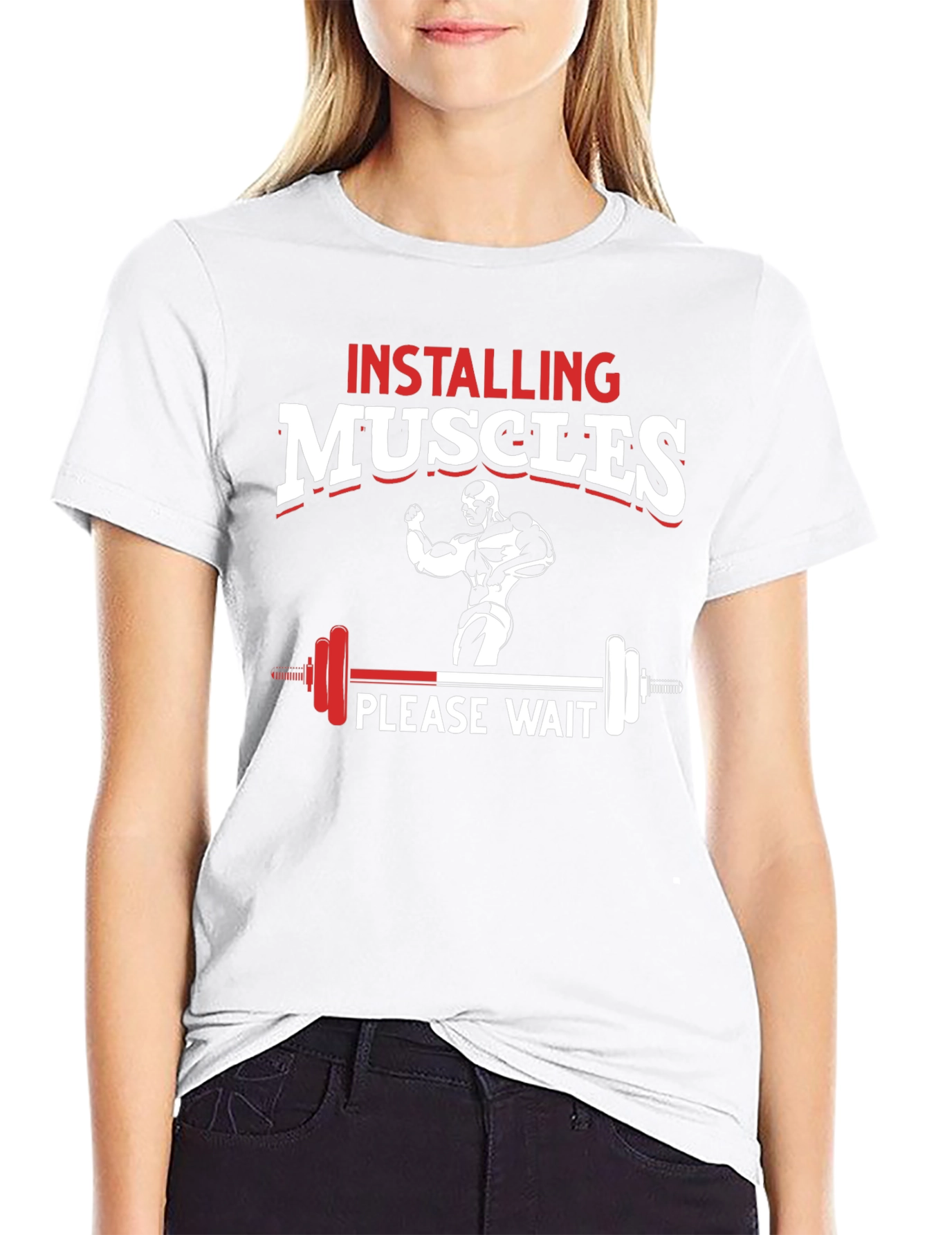 Installing Muscles T-Shirt - Gym Workout Tee