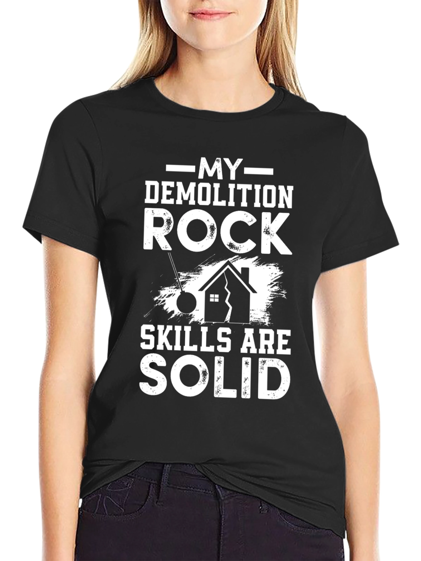 Demolition Skills Rock Solid Black T-Shirt