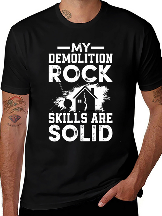 Demolition Skills Rock Solid Black T-Shirt