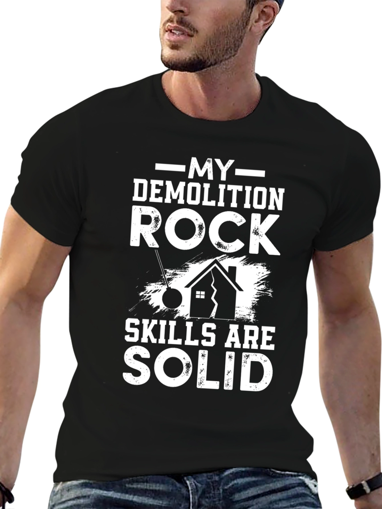Demolition Skills Rock Solid Black T-Shirt