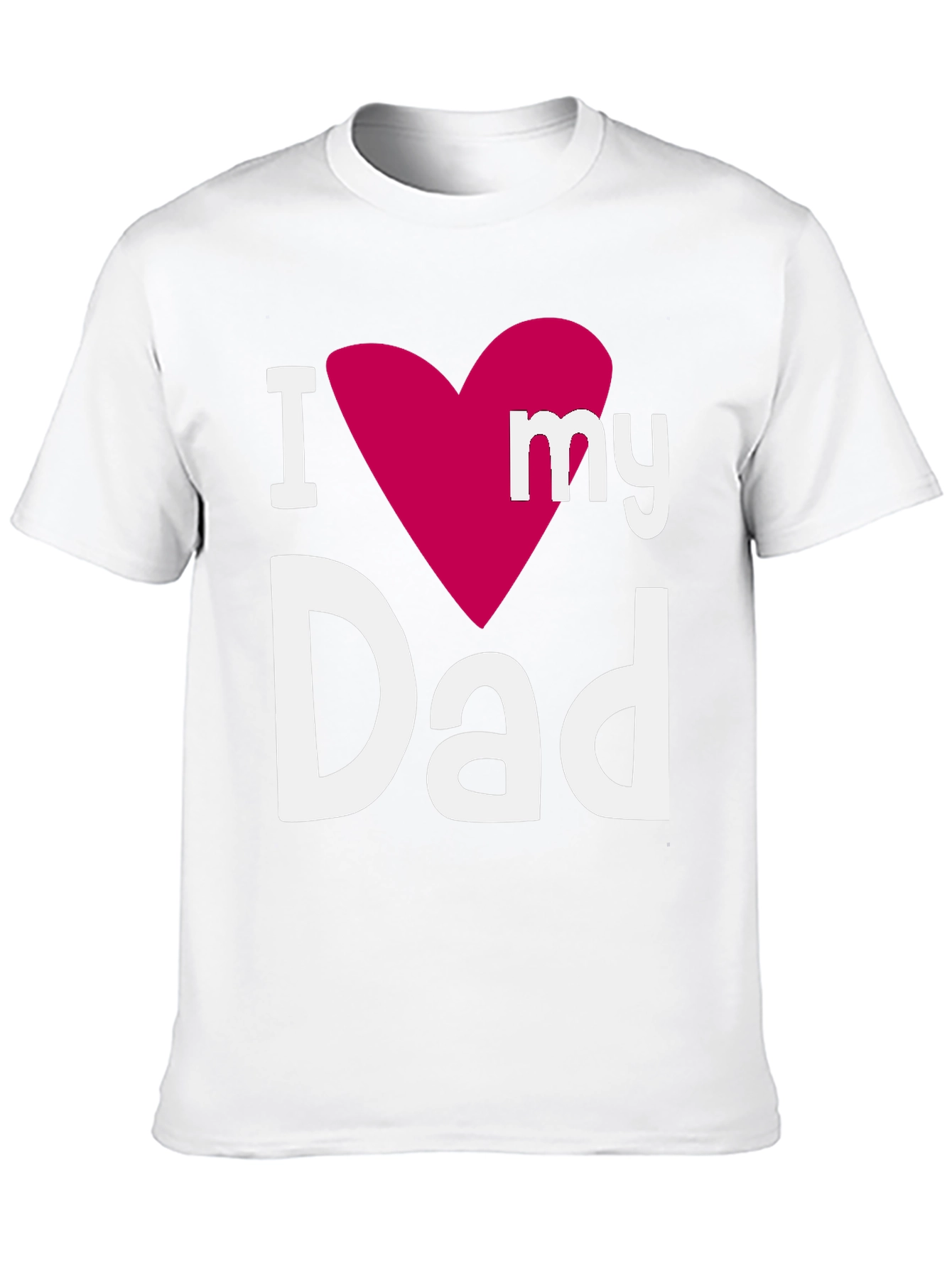 I Heart My Dad Black Graphic T-Shirt