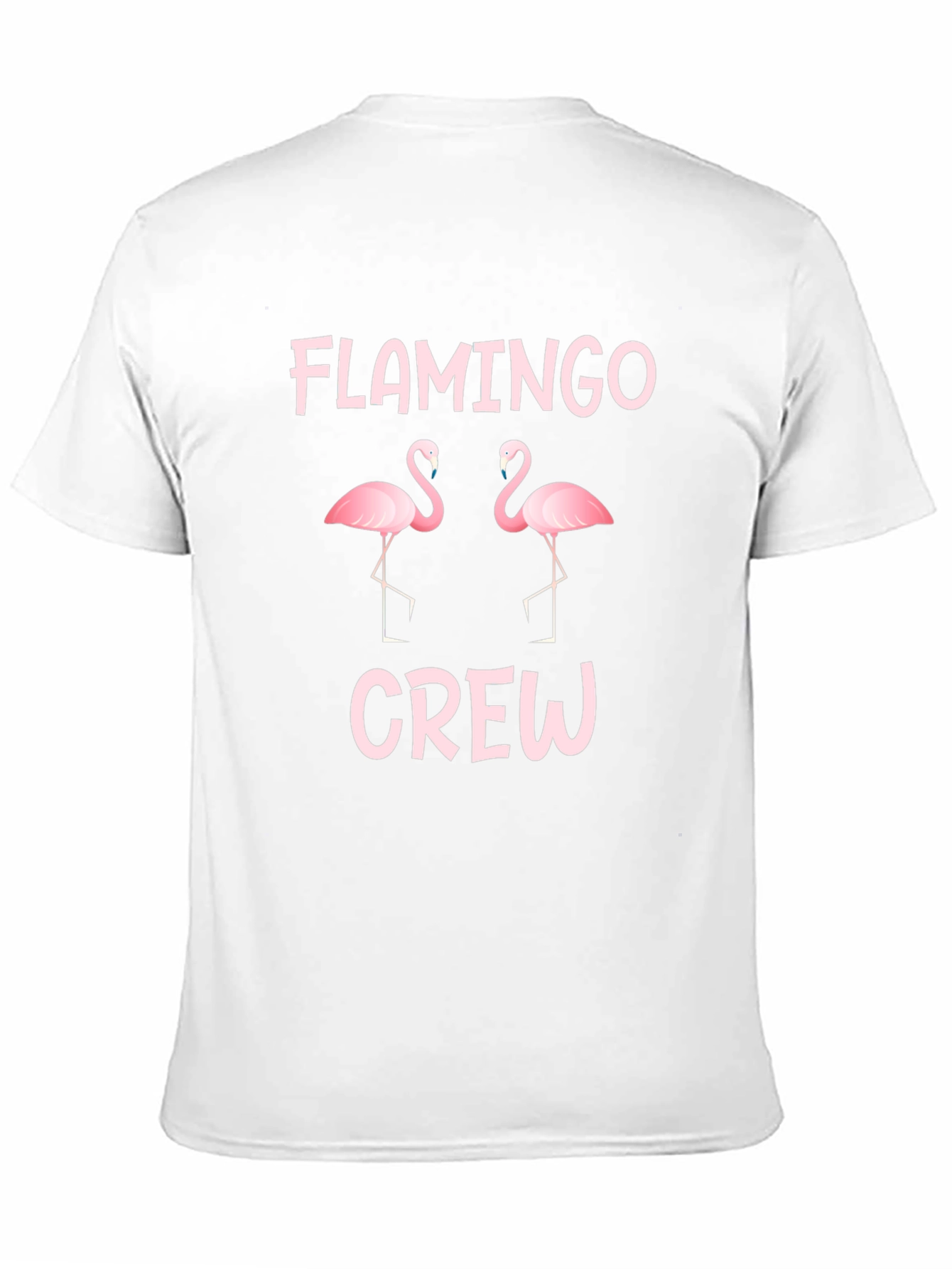 Flamingo Crew Graphic Tee - Black Cotton T-Shirt
