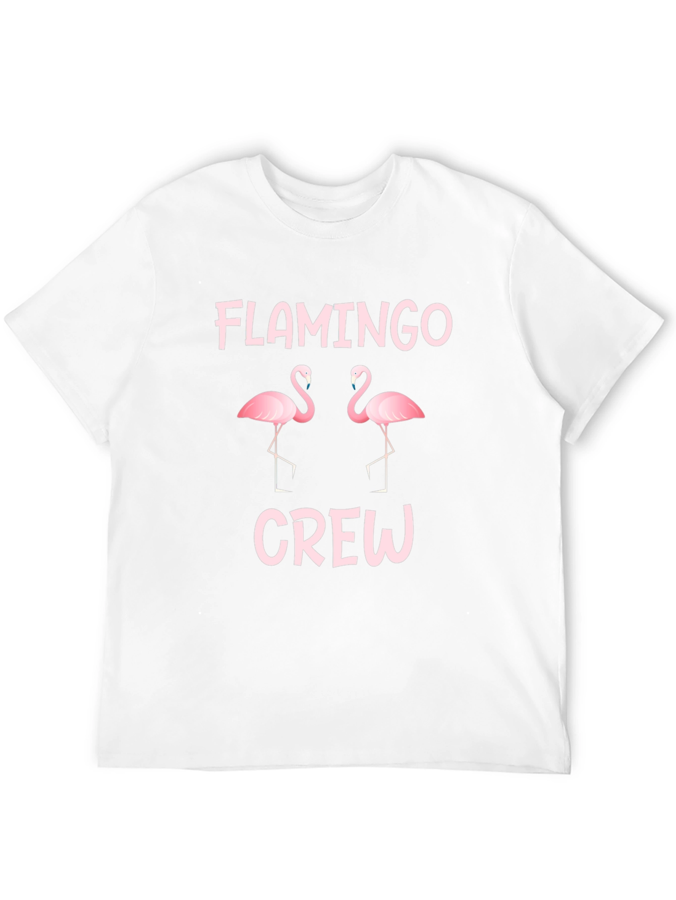 Flamingo Crew Graphic Tee - Black Cotton T-Shirt