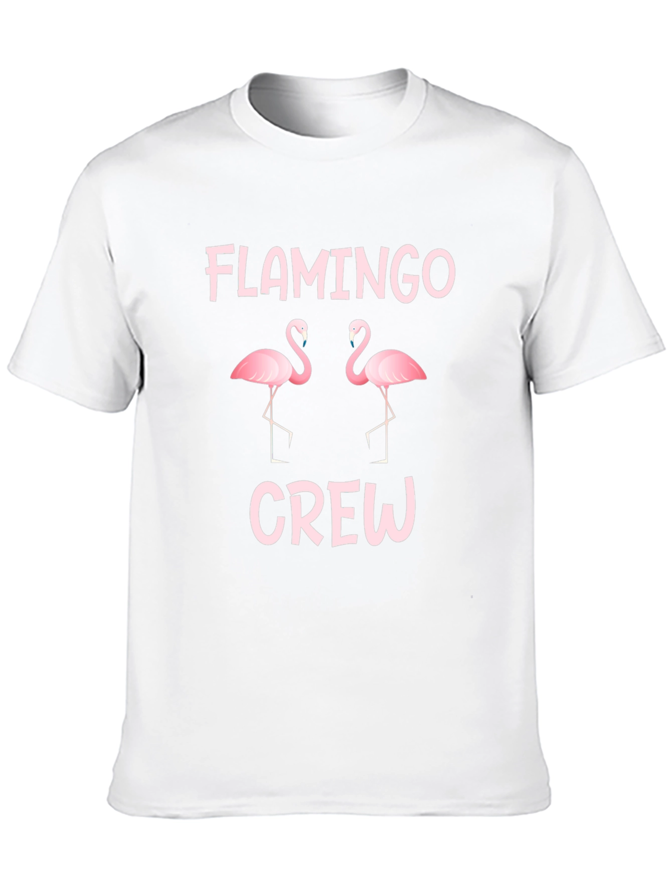 Flamingo Crew Graphic Tee - Black Cotton T-Shirt